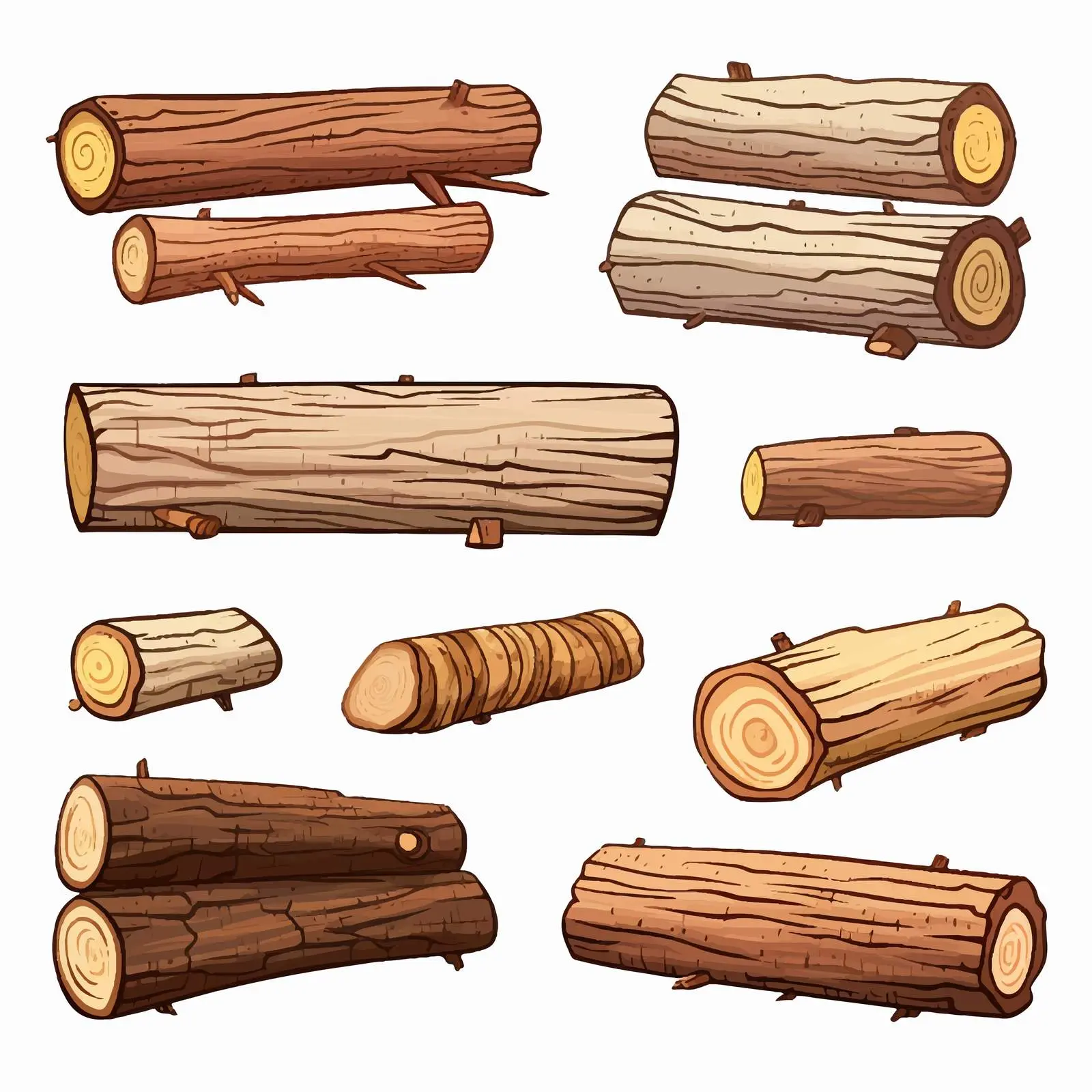 Logs Line Vector Illustration on White Background – free analytics image from Dotvec