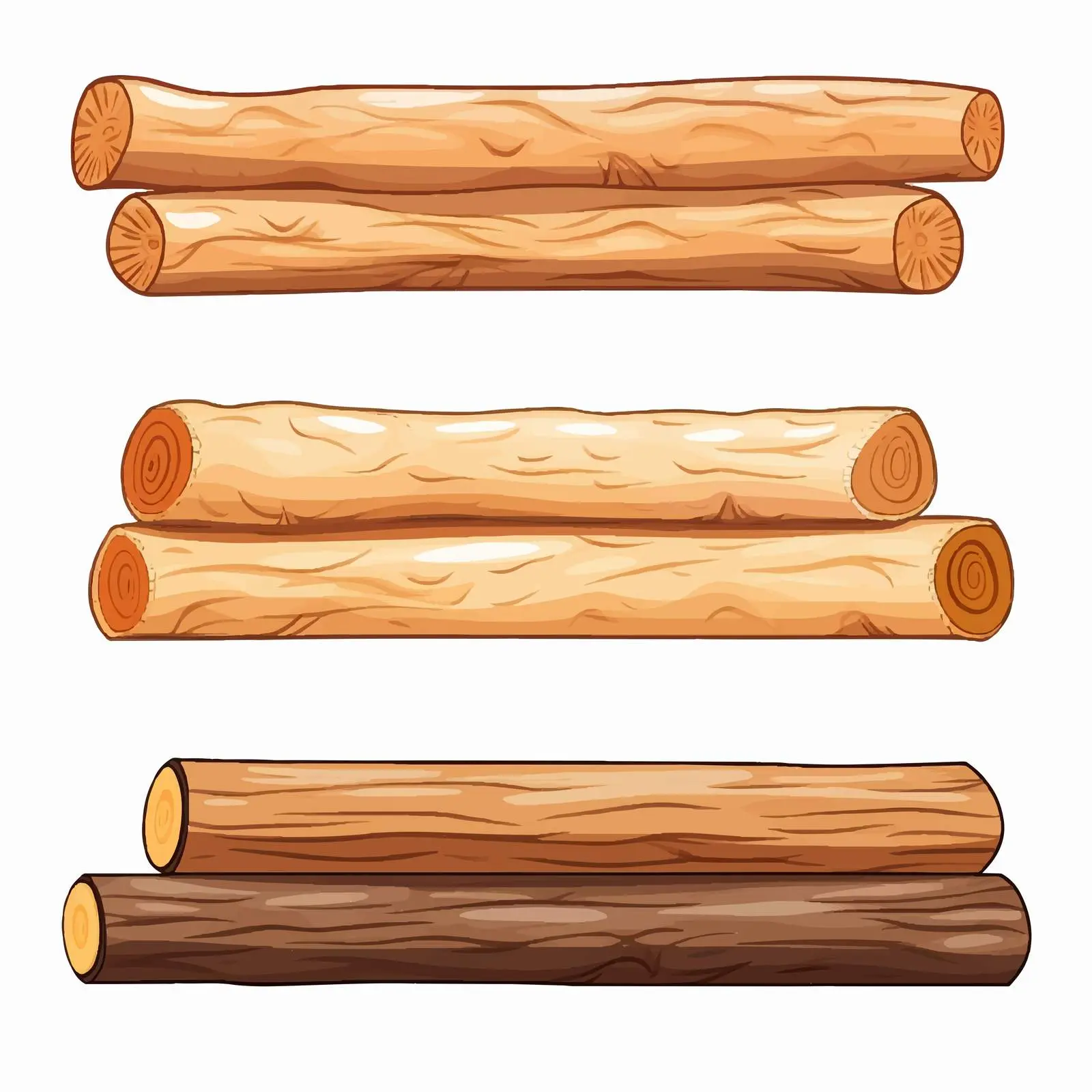 Isolated Line Log Vector Illustration on White Background — free download from Dotvec