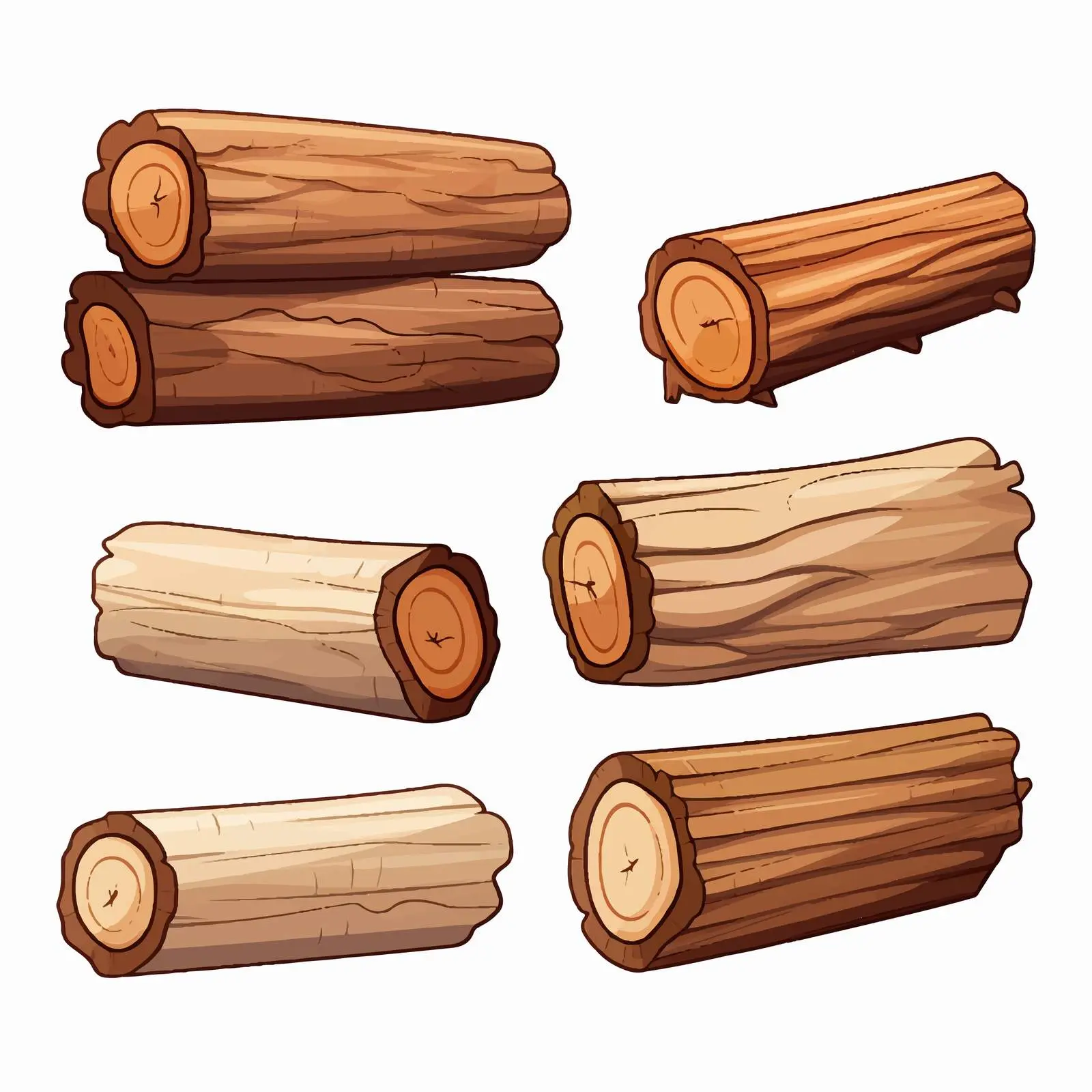 Logs Vector Illustration on White Background — free download from Dotvec