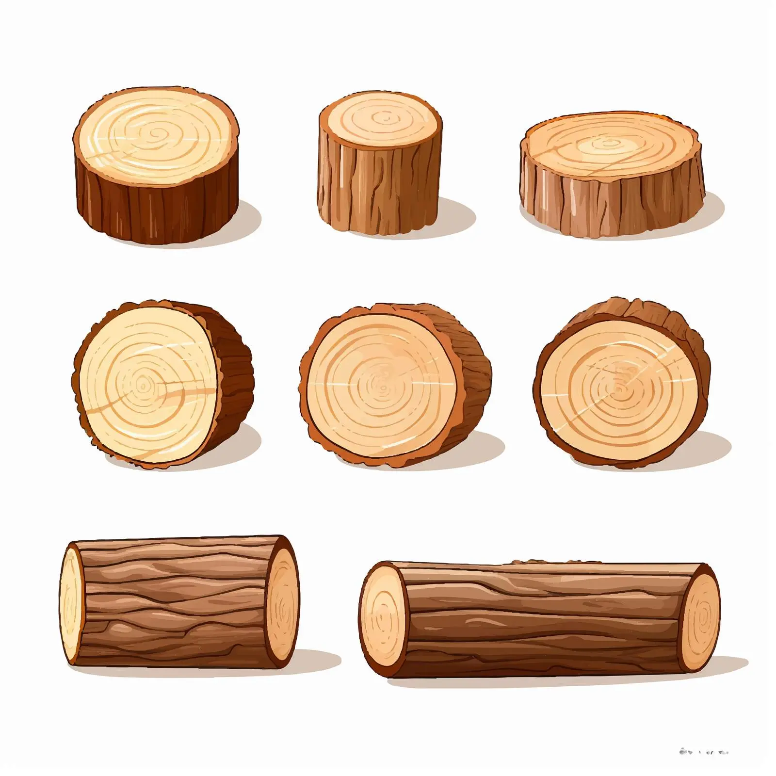 Logs Vector Illustration on White Background — free download from Dotvec