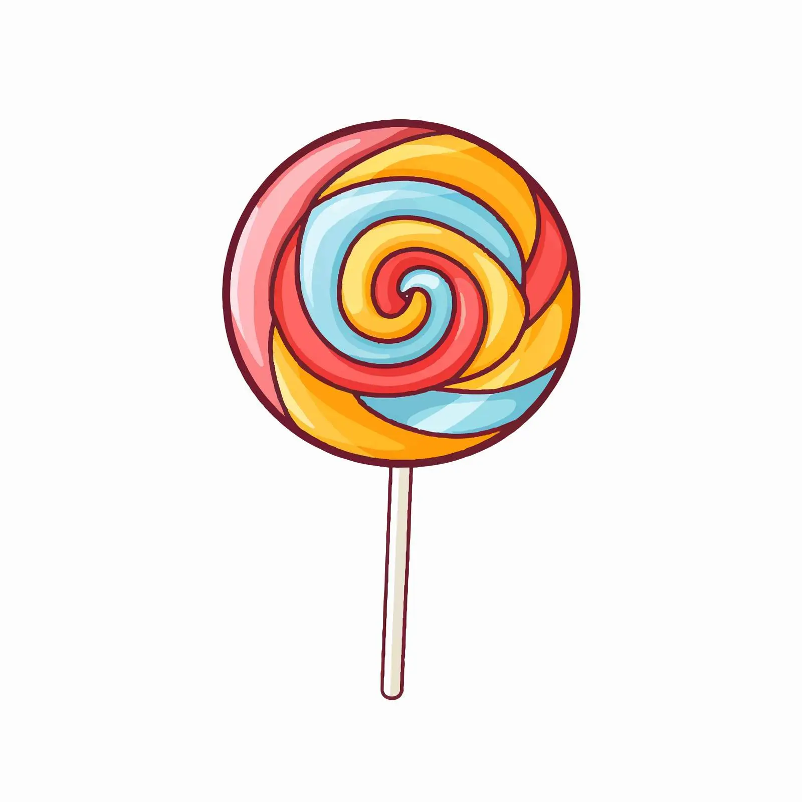 Lollipop Candy Outline Vector Illustration — free download from Dotvec