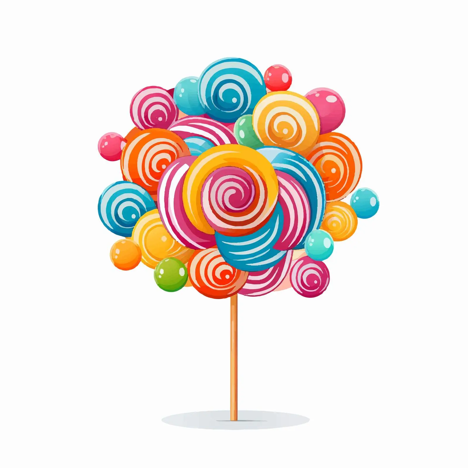 Outline Lollipop Candy Vector Illustration — free download from Dotvec