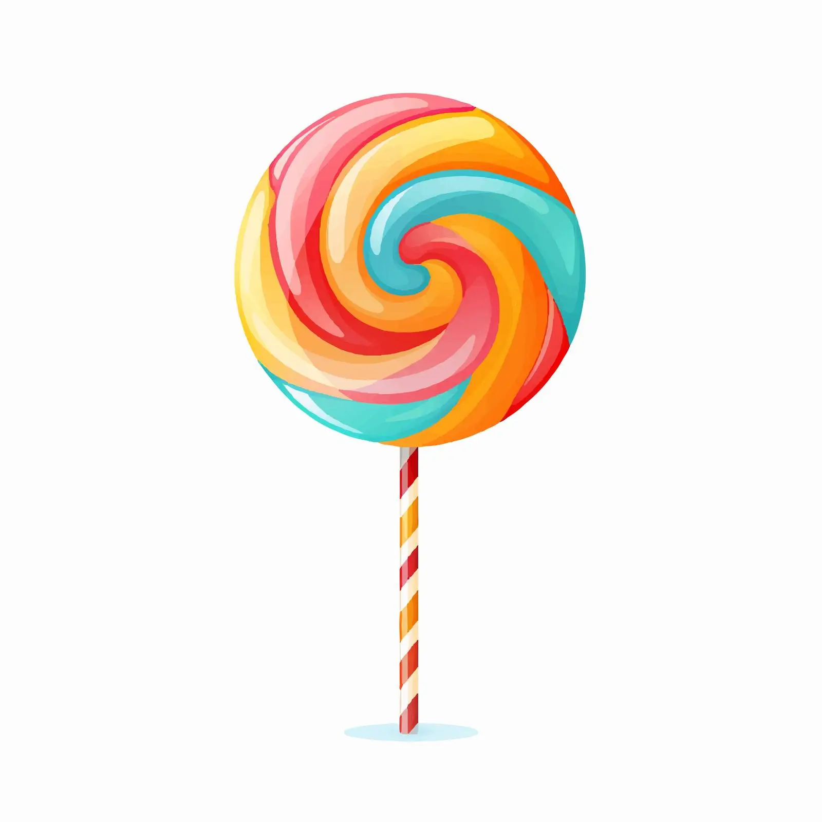 Colorful Lollipop Candy Vector Illustration — free download from Dotvec