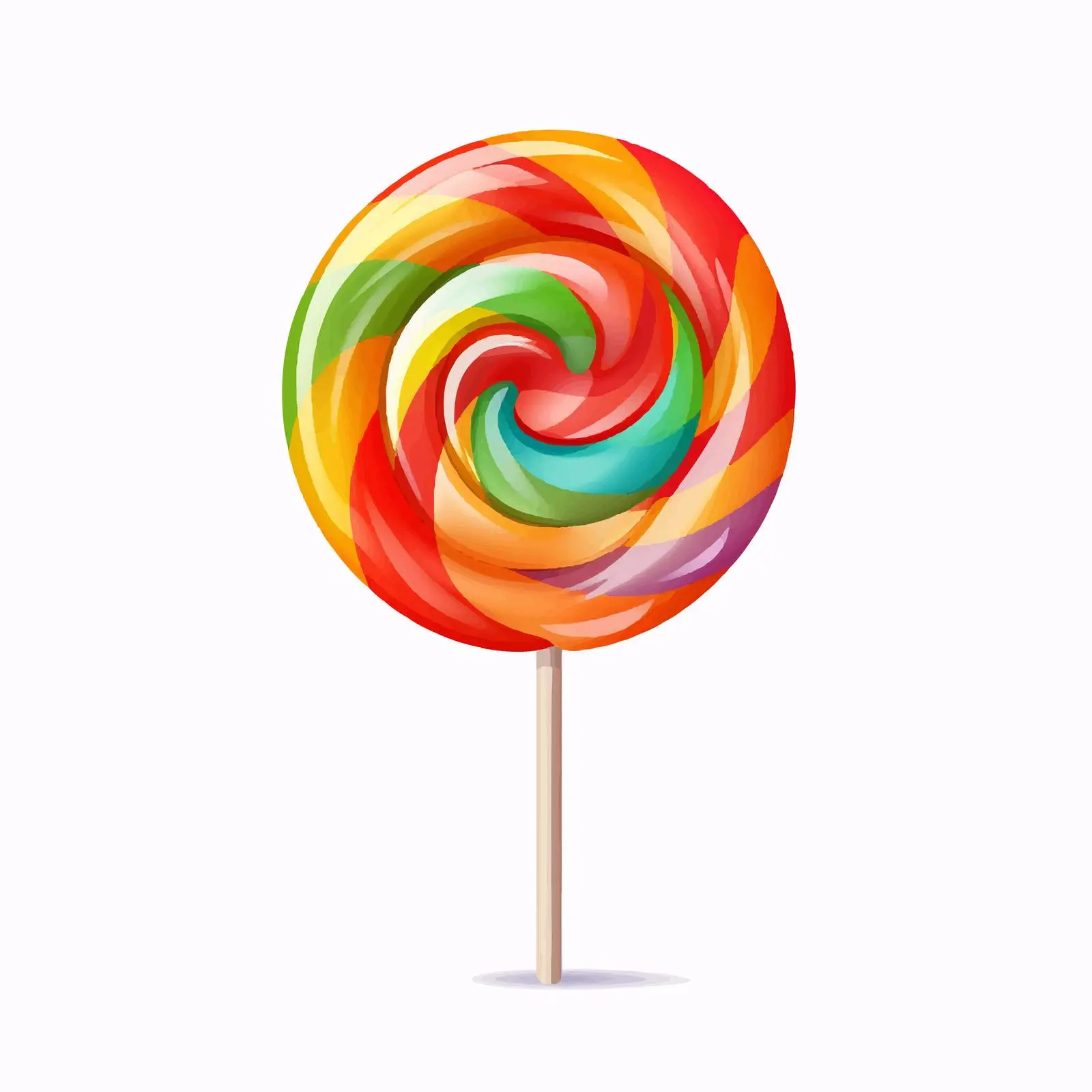 Colorful Lollipop Candy Vector Illustration — free download from Dotvec