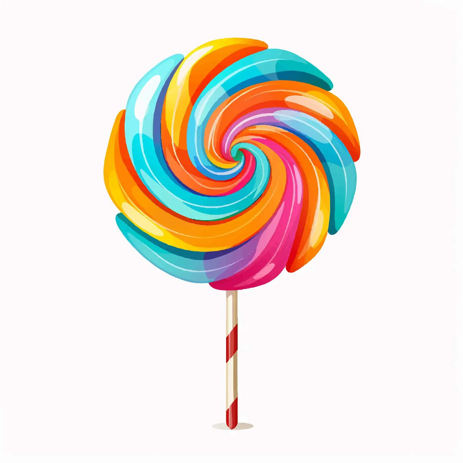 Vibrant Lollipop Candy Vector Illustration — free download from Dotvec