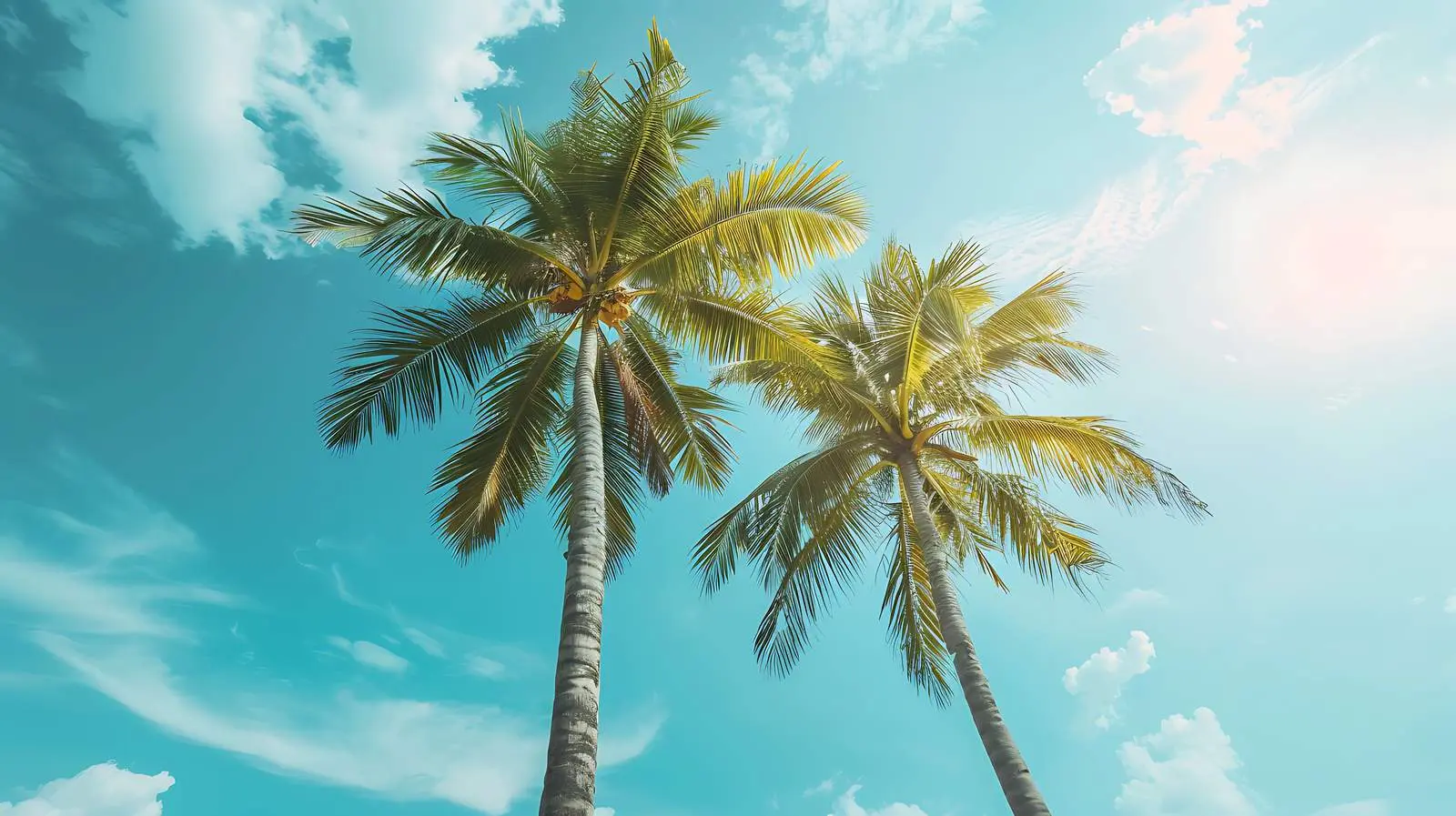 Coconut Palm Trees Under a Clear Blue Sky — free download from Dotvec