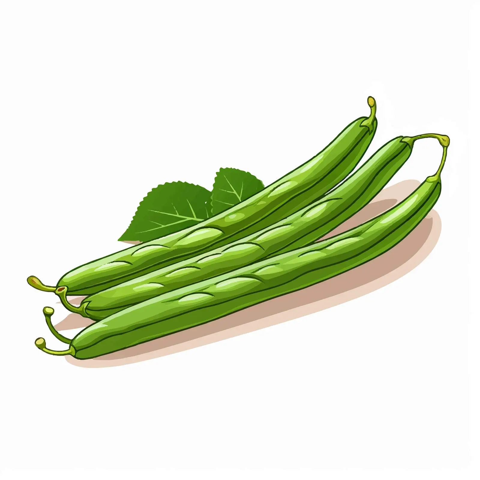 Cartoon Long Beans Vector Illustration — free download from Dotvec