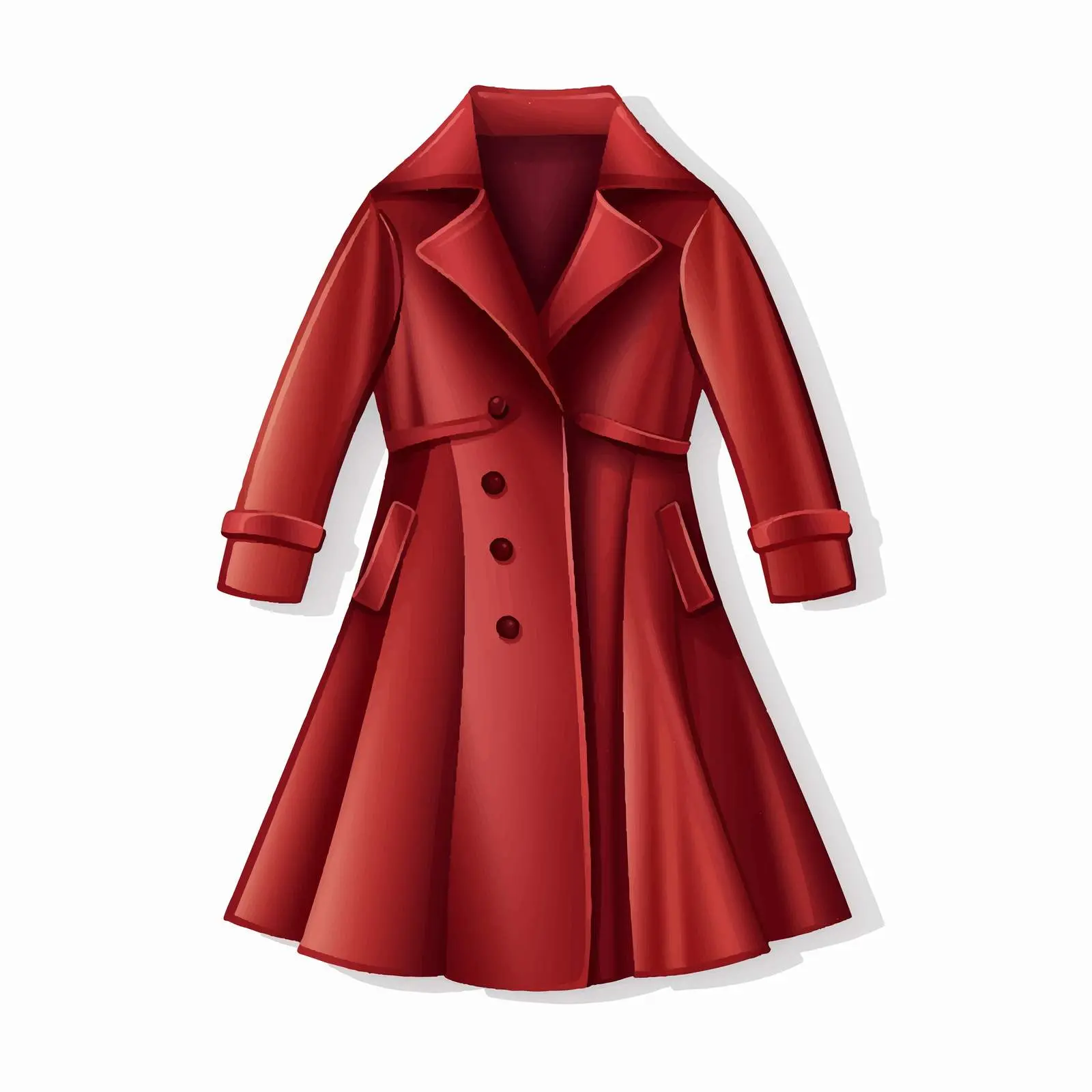 Long Coat Vector Illustration on White Background — free download from Dotvec