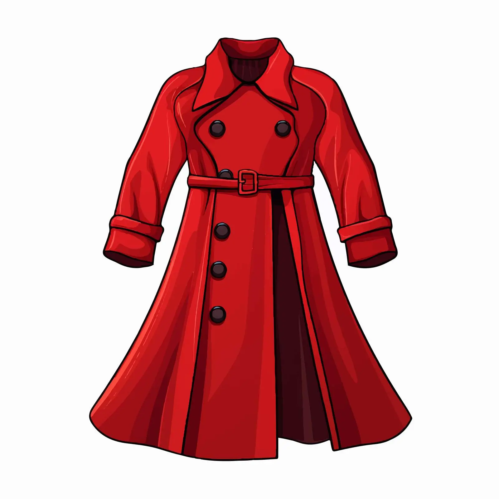 Long Coat Vector Illustration on White Background — free download from Dotvec