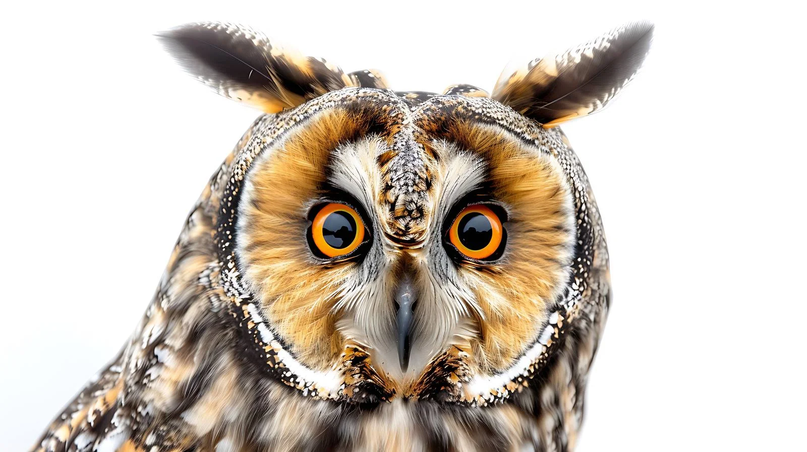 Graceful Long-Eared Owl Close-Up Portrait — free download from Dotvec