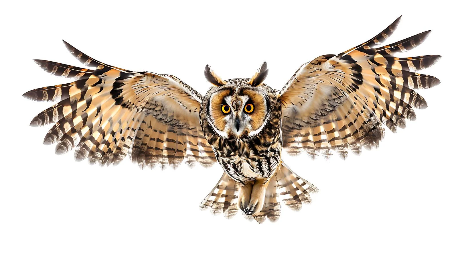 Long-eared Owl on White Background — free download from Dotvec