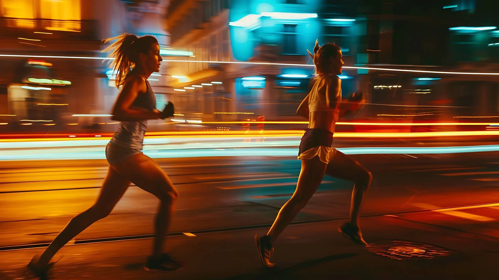 Dynamic Motion Captured: Women Running Together — free download from Dotvec