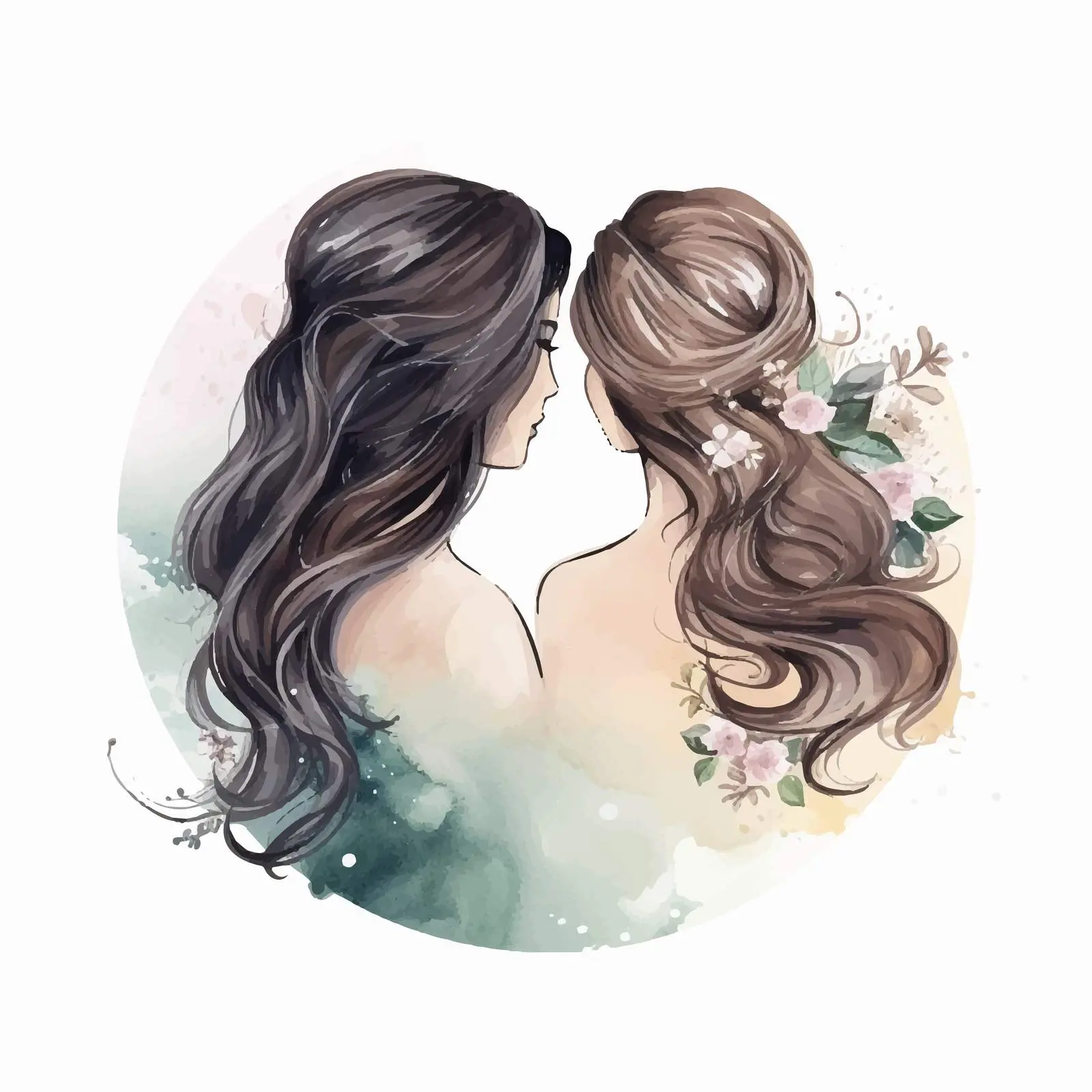 Elegant Long Hair Beauty Salon Logo Design – free hair fashion image from Dotvec