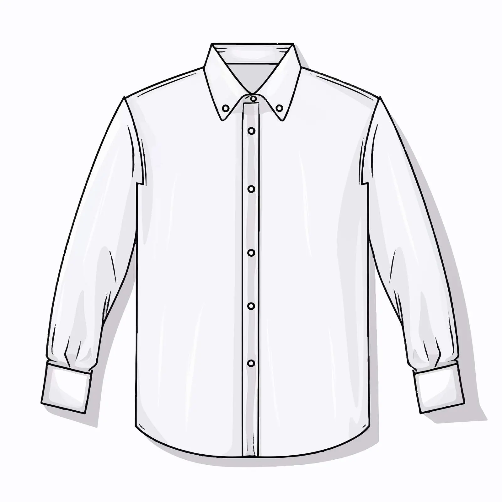Long Sleeve Shirt Vector Illustration on White Background — free download from Dotvec