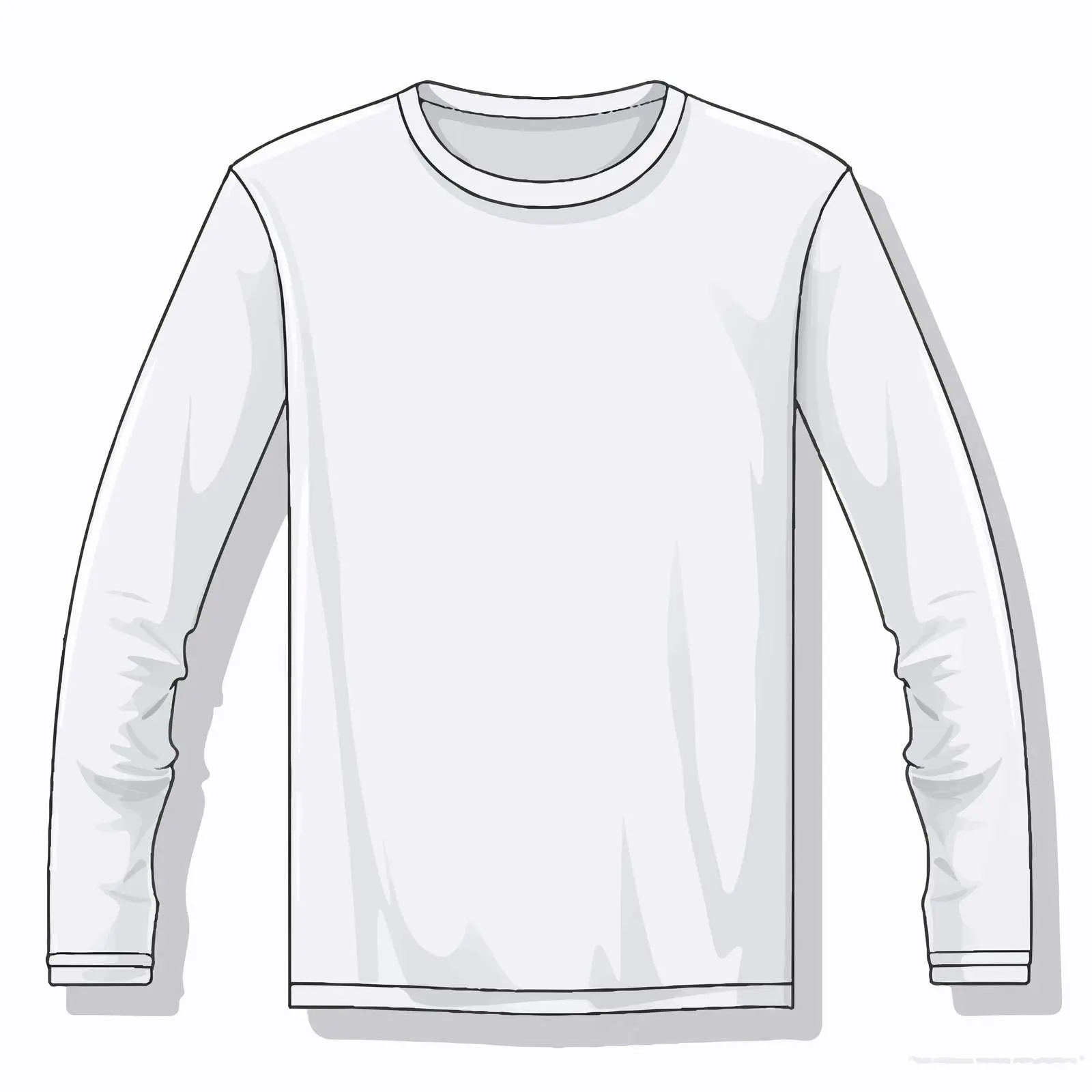 Long Sleeve Shirt Line Vector Illustration — free download from Dotvec