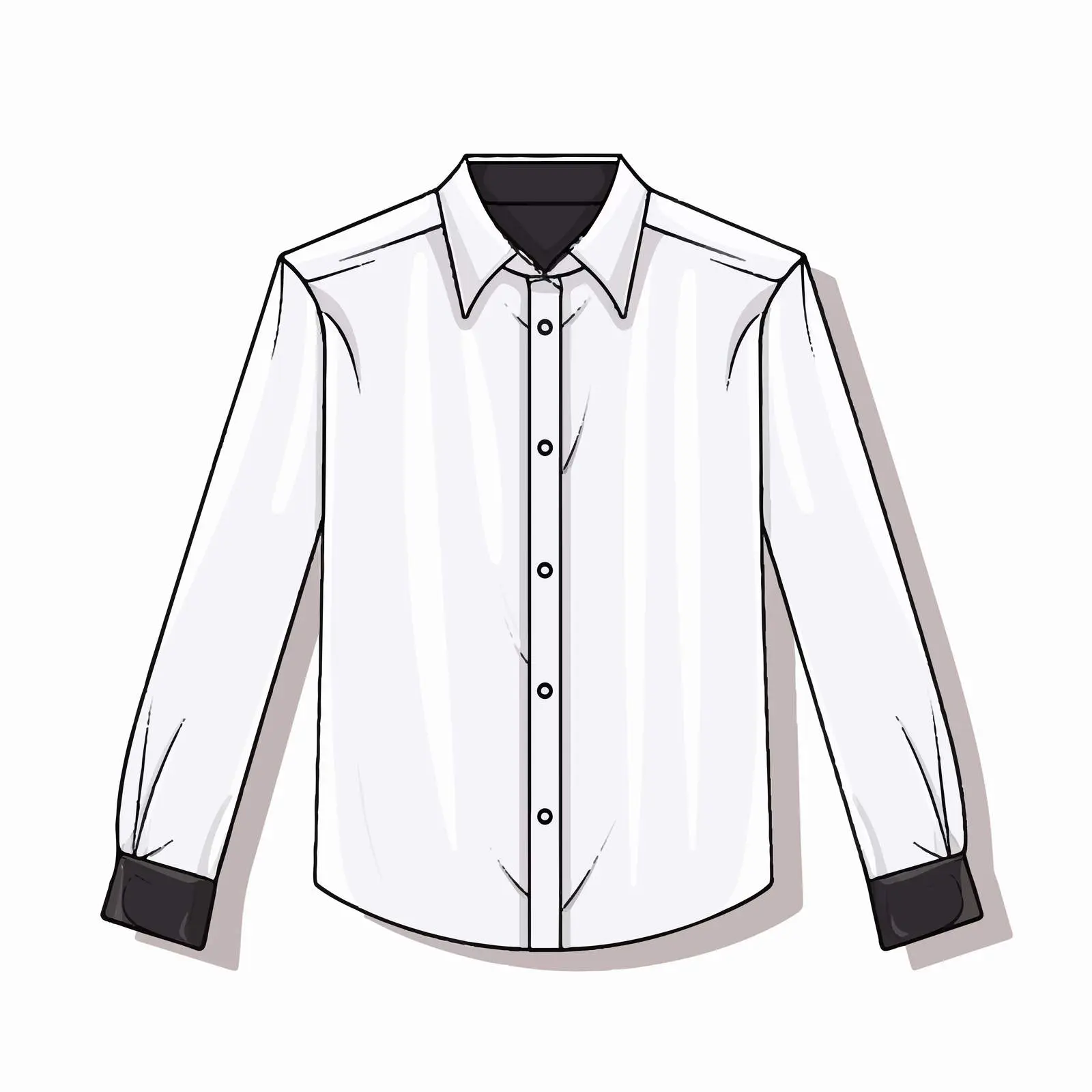 Long Sleeve Shirt Vector Illustration on White Background — free download from Dotvec