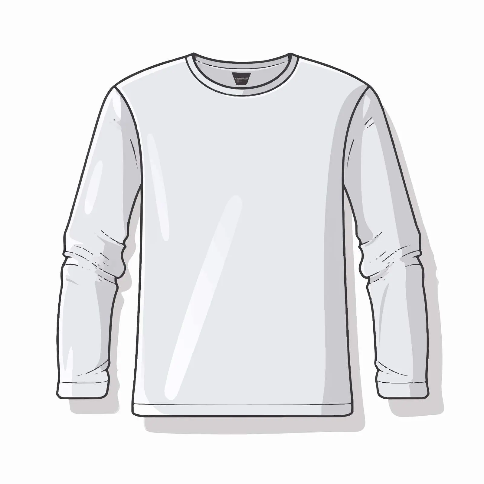 Long Sleeve Shirt Vector Illustration on White Background — free download from Dotvec