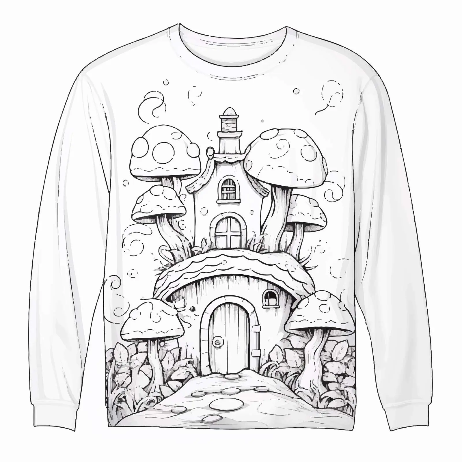 Long Sleeved Shirt Vector Illustration on White — free download from Dotvec