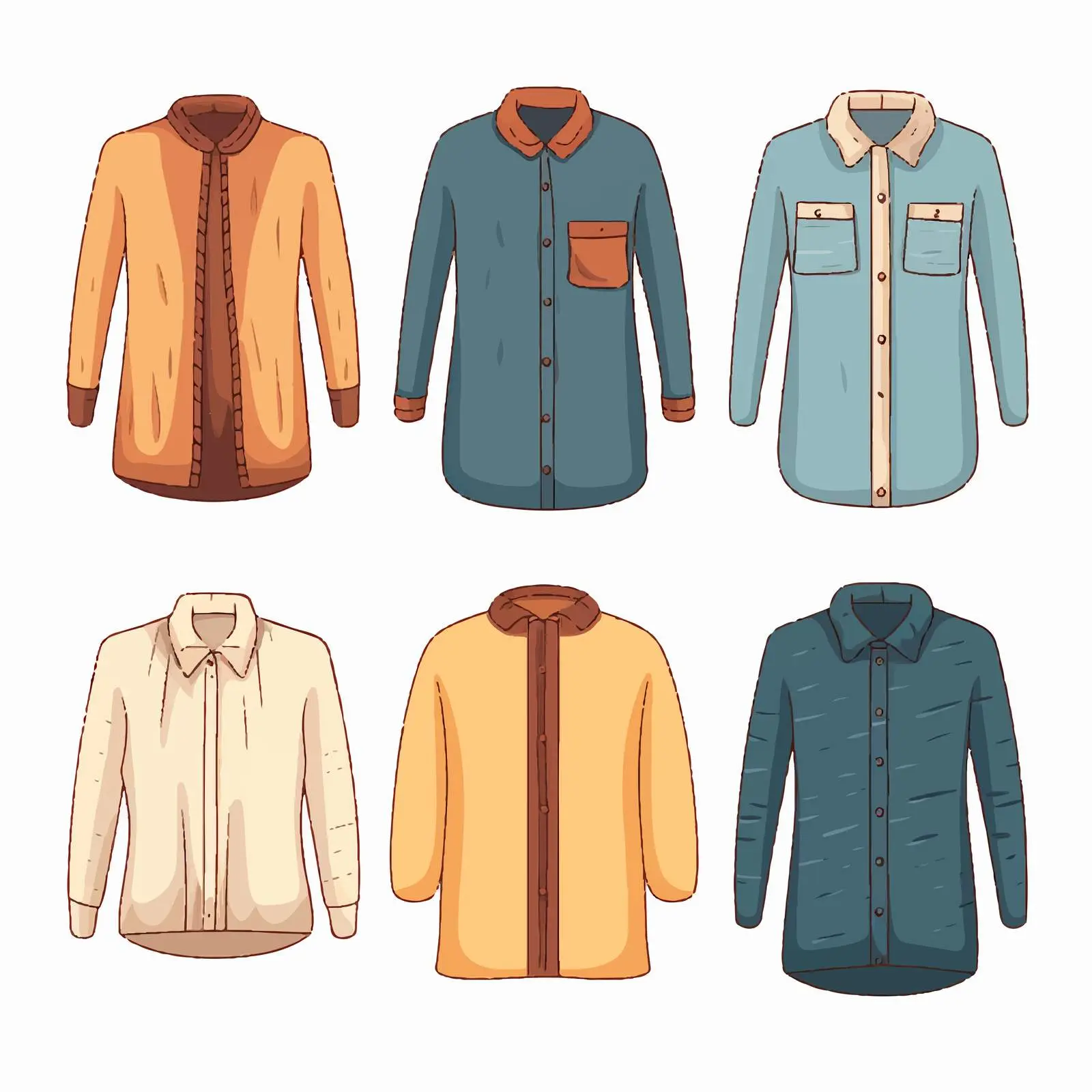 Cartoon Vector Illustration of Long Sleeve Clothes — free download from Dotvec