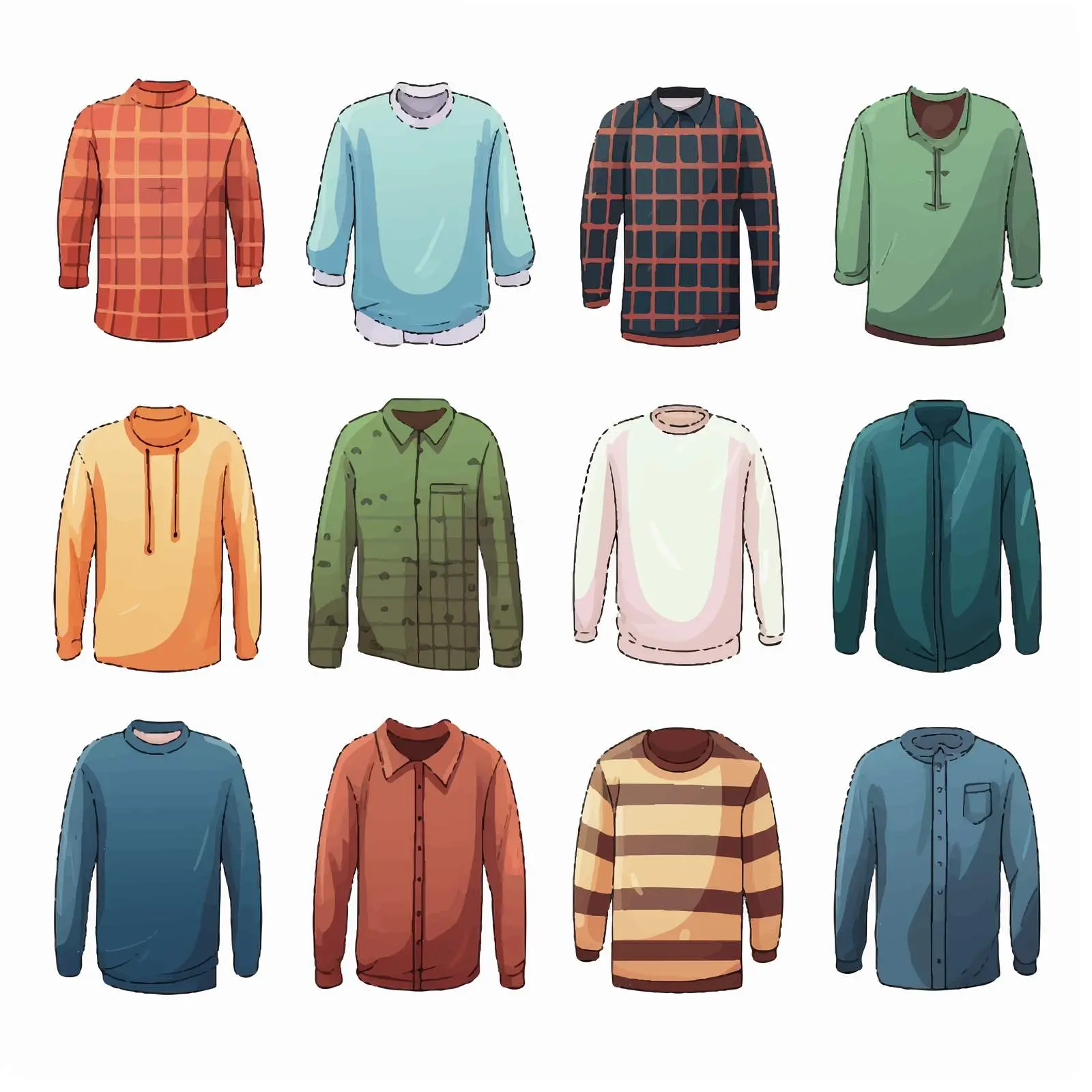 Cartoon Long Sleeve Clothing Vector Illustration — free download from Dotvec