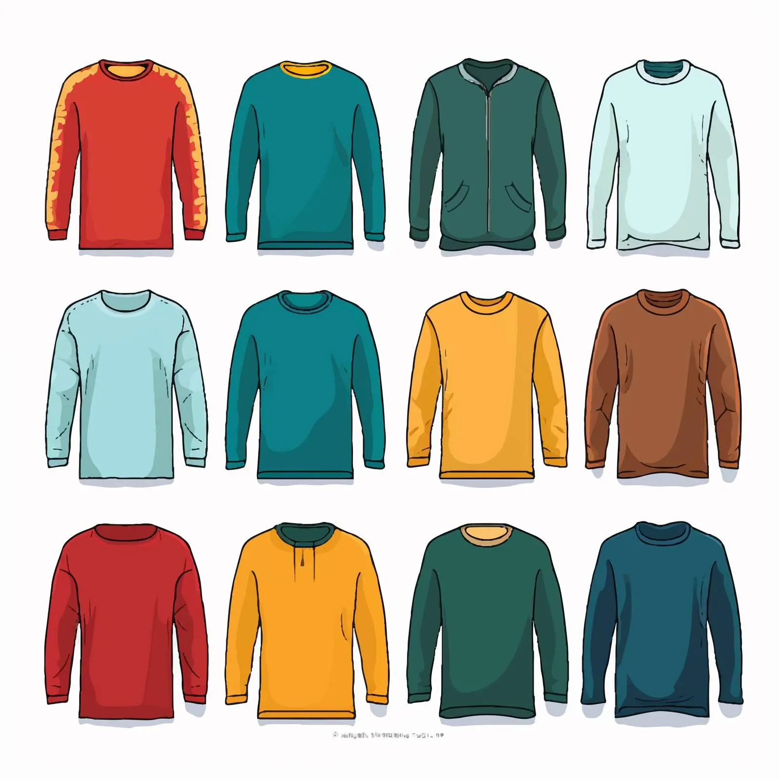 Cartoon Long Sleeve Clothes Vector Illustration — free download from Dotvec
