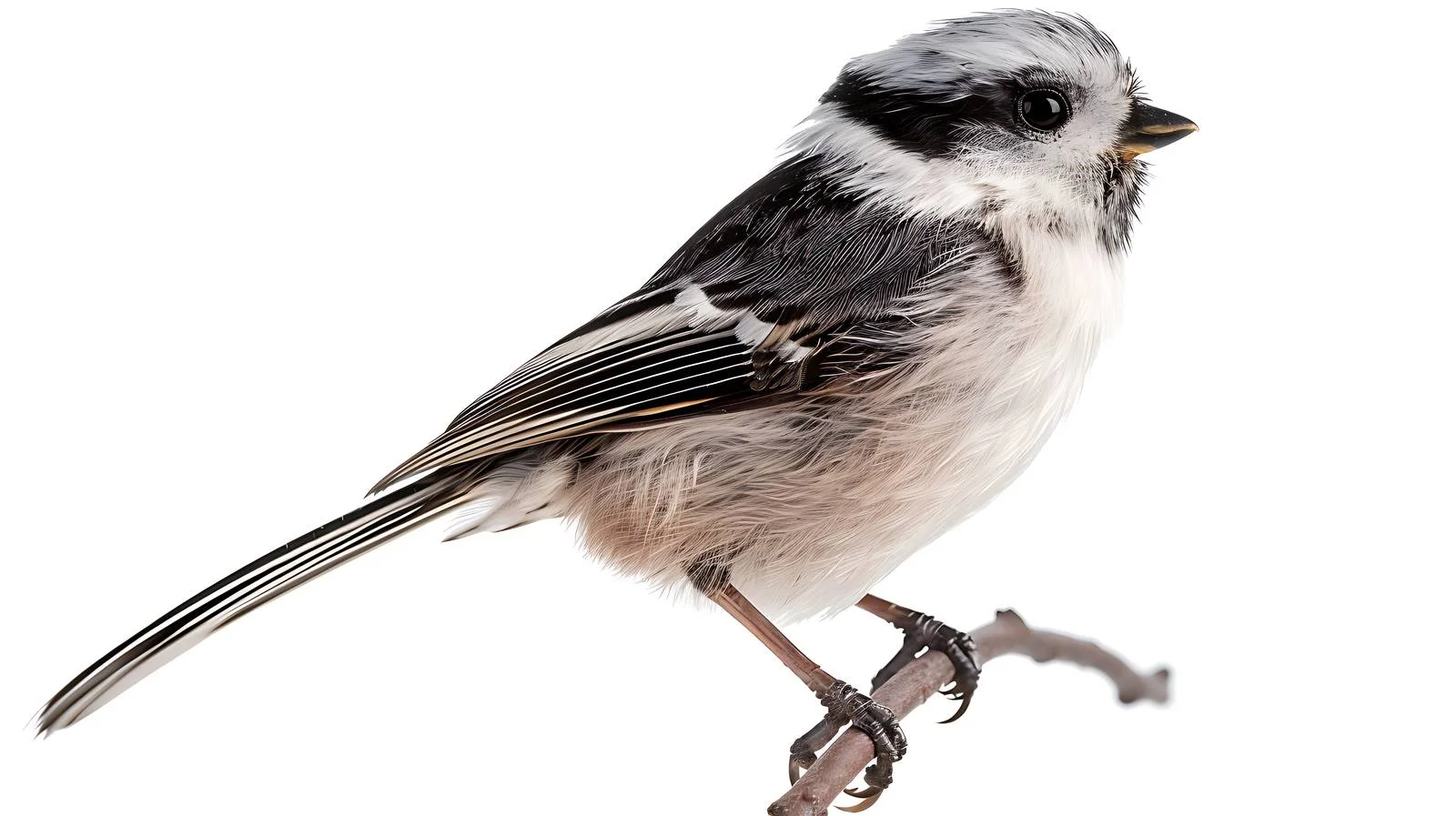 Long-tailed Tit Bird White Background — free download from Dotvec
