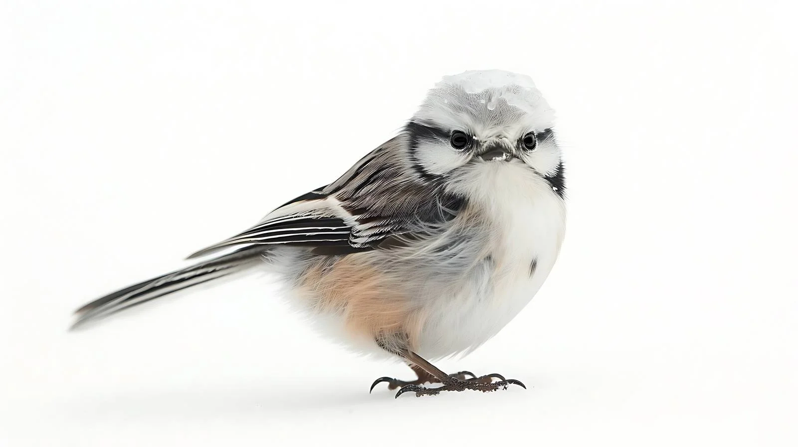 Graceful Long-Tailed Tit Bird Isolated on White — free download from Dotvec