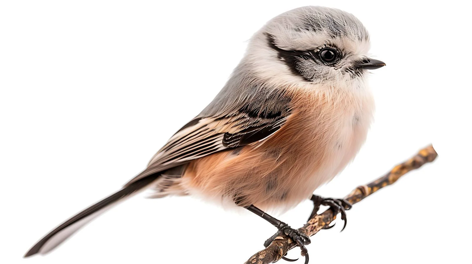 Elegant Long-Tailed Tit Bird Perched — free download from Dotvec