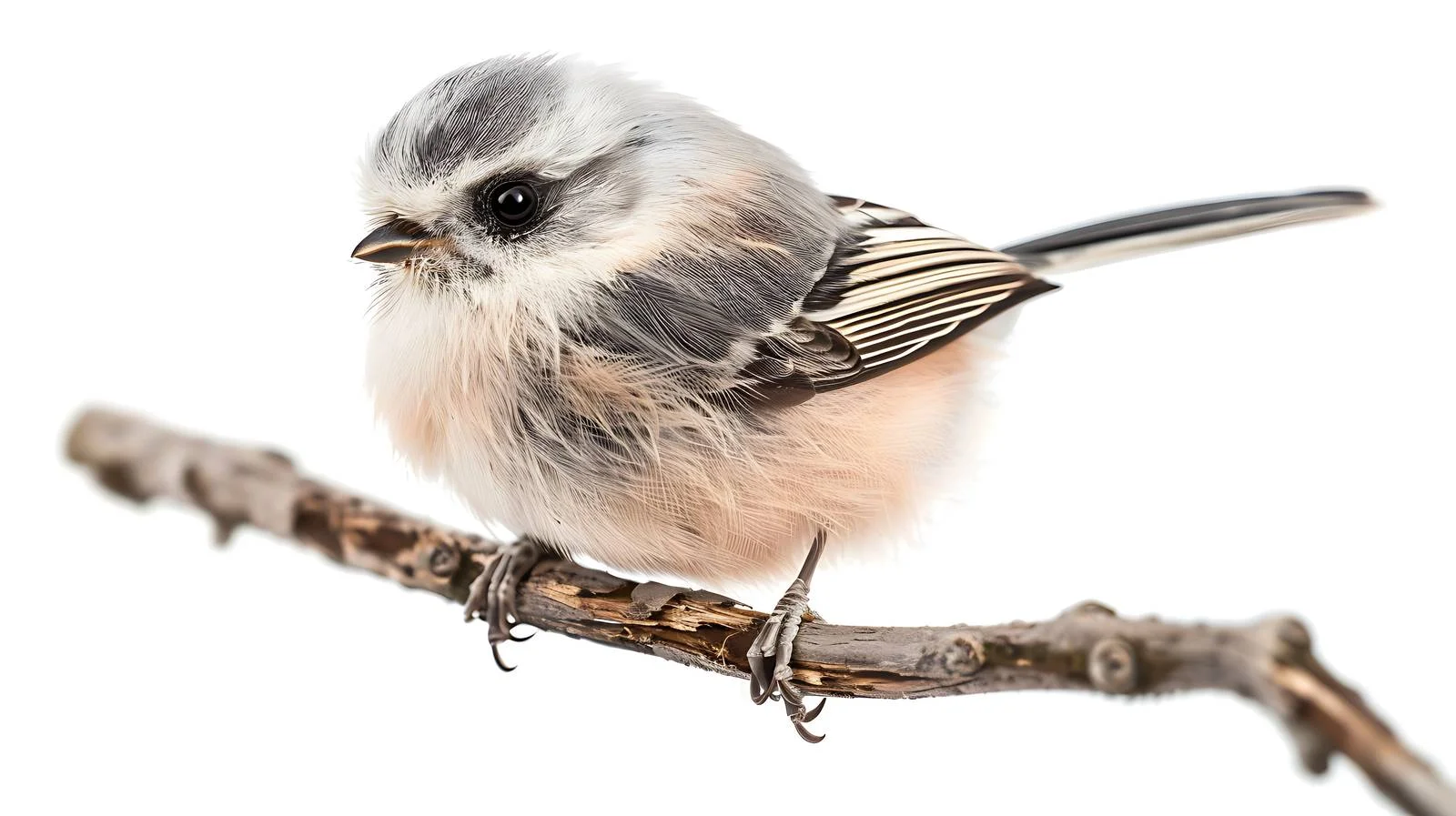 Elegant Long-Tailed Tit Bird Portrait — free download from Dotvec