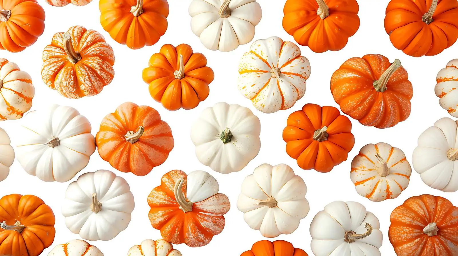 Colorful Orange and White Pumpkins in Autumn — free download from Dotvec