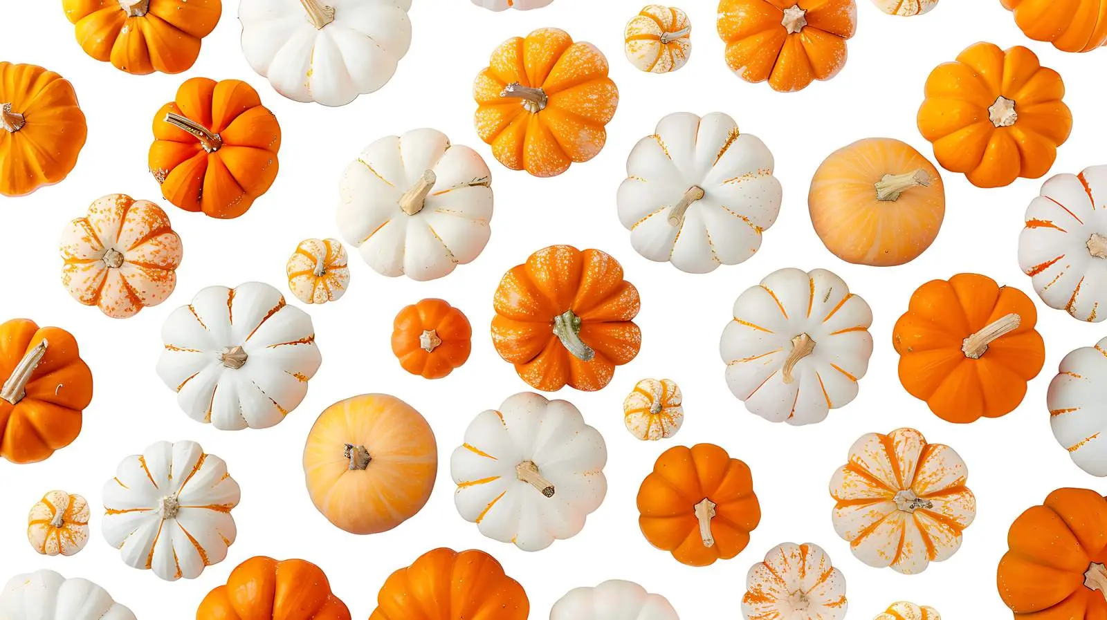 Colorful Autumn Pumpkins in Orange and White — free download from Dotvec