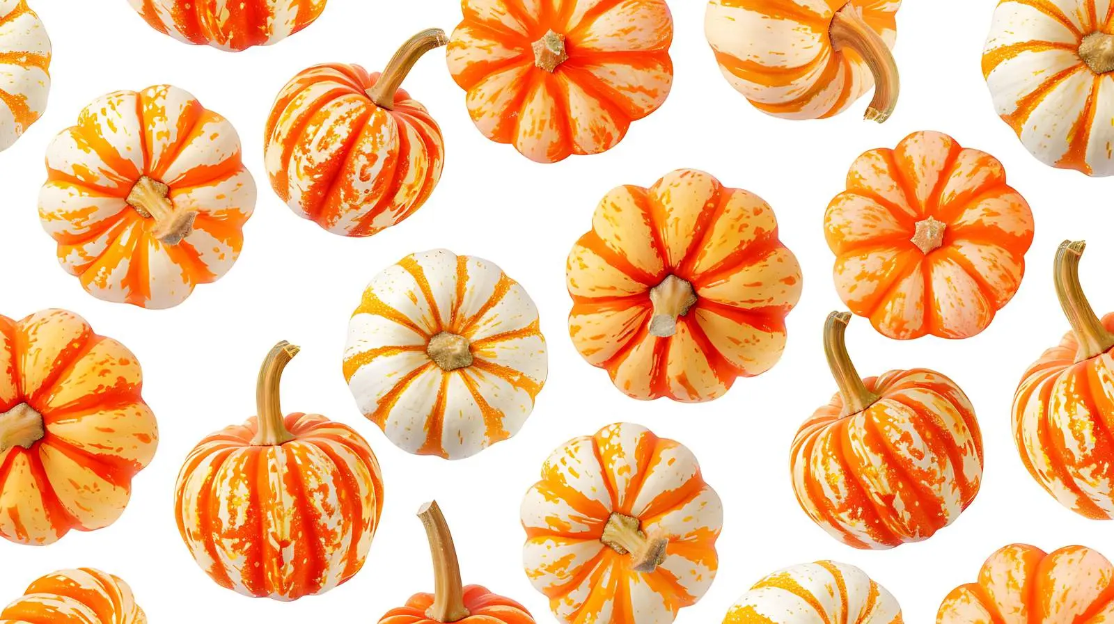 Colorful Striped Orange Pumpkins in Autumn — free download from Dotvec