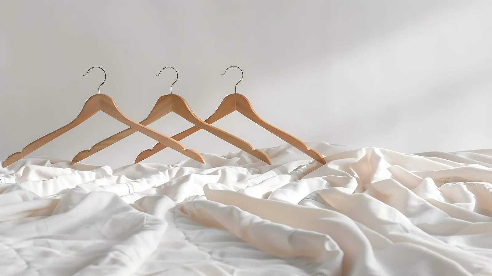 Minimalist Fashion Hangers on White Linen Cloth — free download from Dotvec