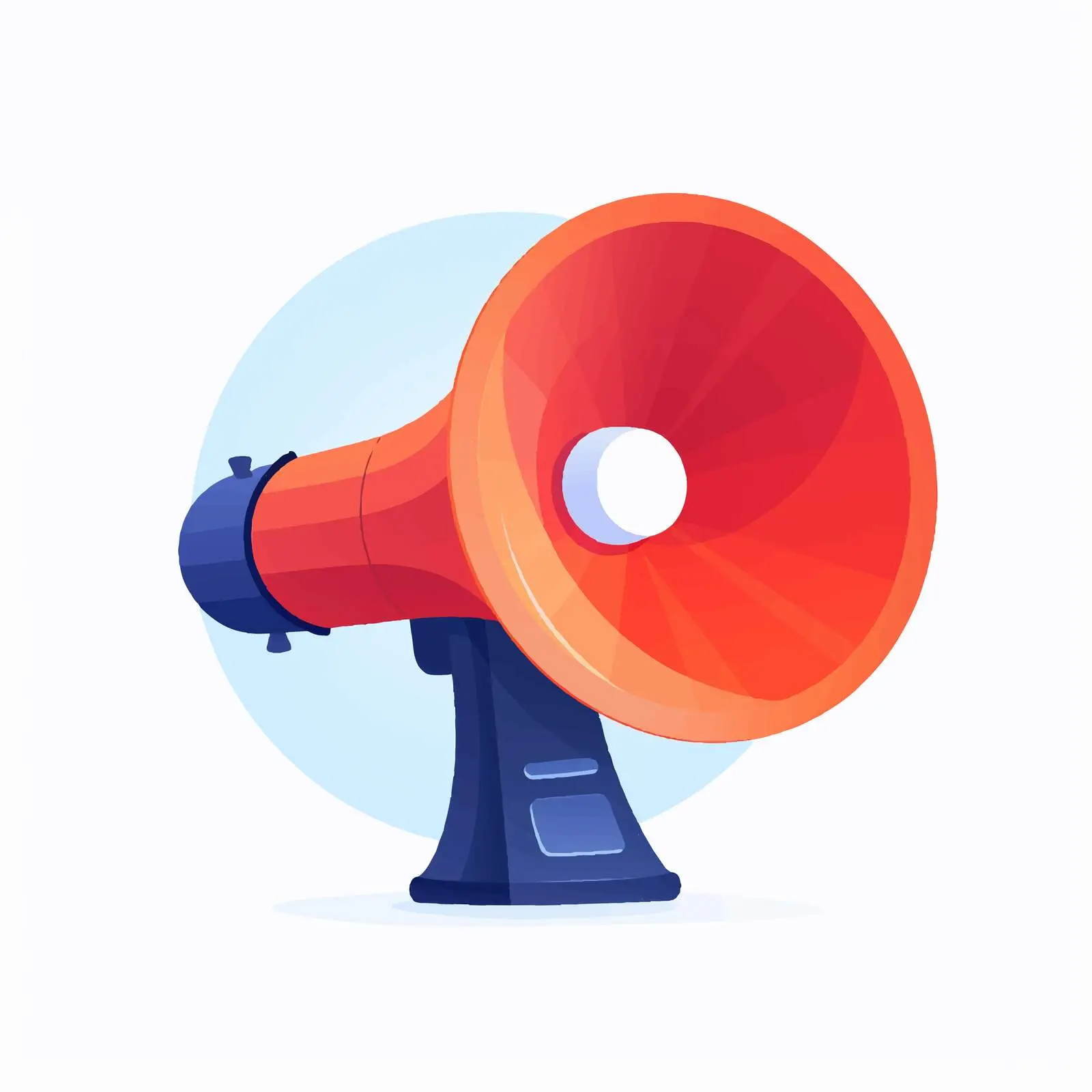 Megaphone Icon in Circle Vector Illustration – free broadcast image from Dotvec