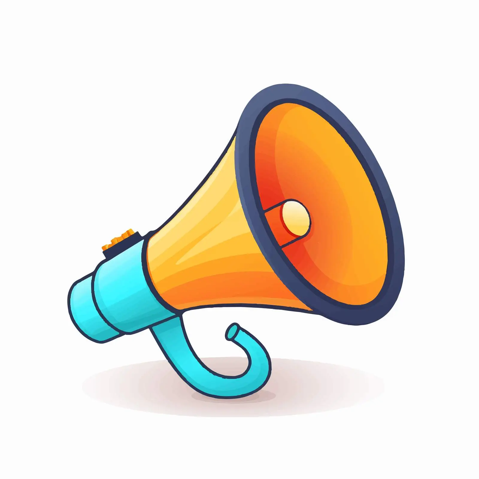 Megaphone Icon in Circle Illustration – free broadcast image from Dotvec