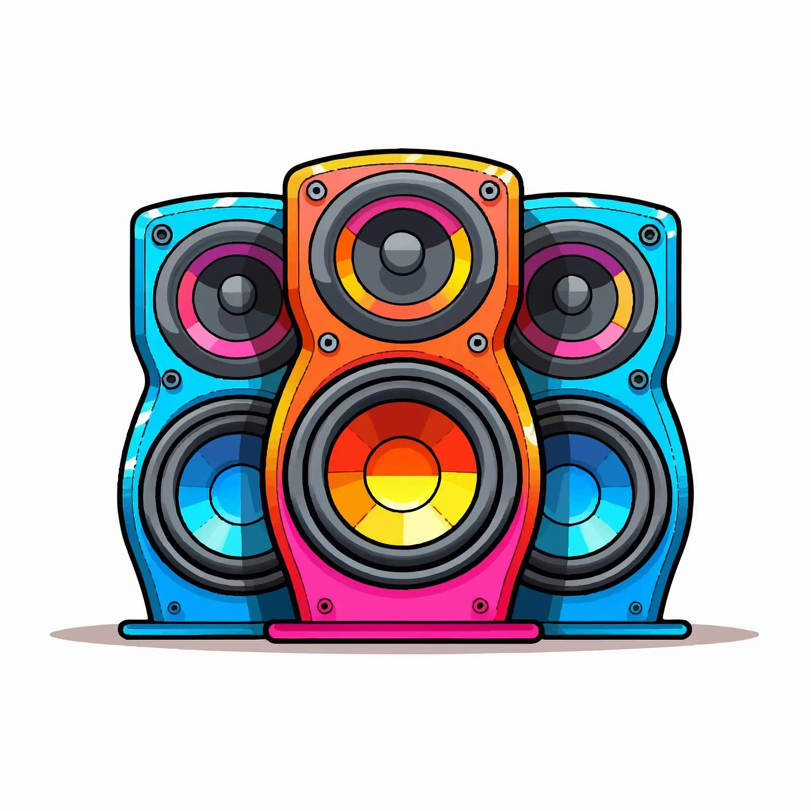 Loudspeaker Line Vector Illustration on White Background – free broadcast image from Dotvec
