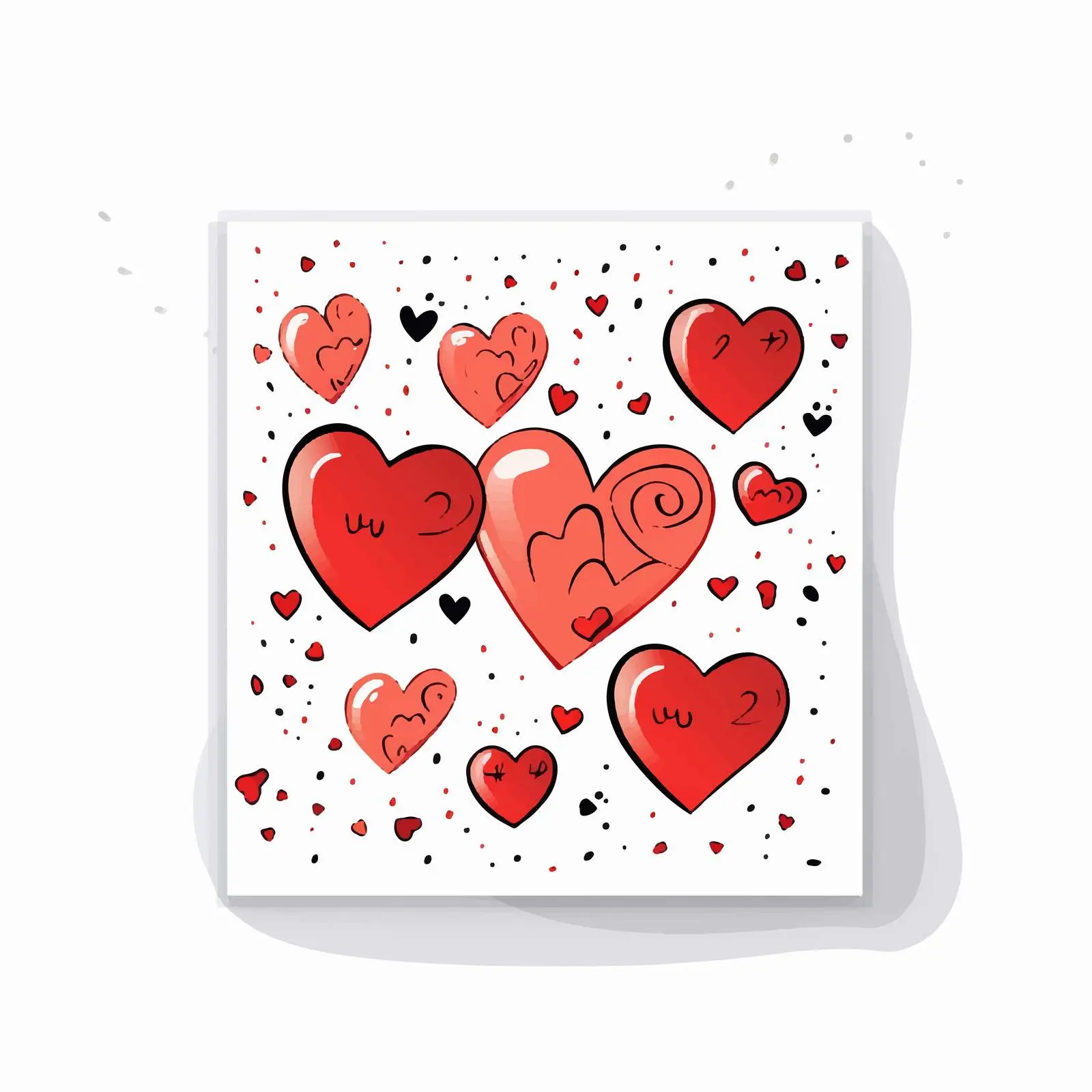 Heart-Themed Love Card Vector Design – free couple graphic image from Dotvec