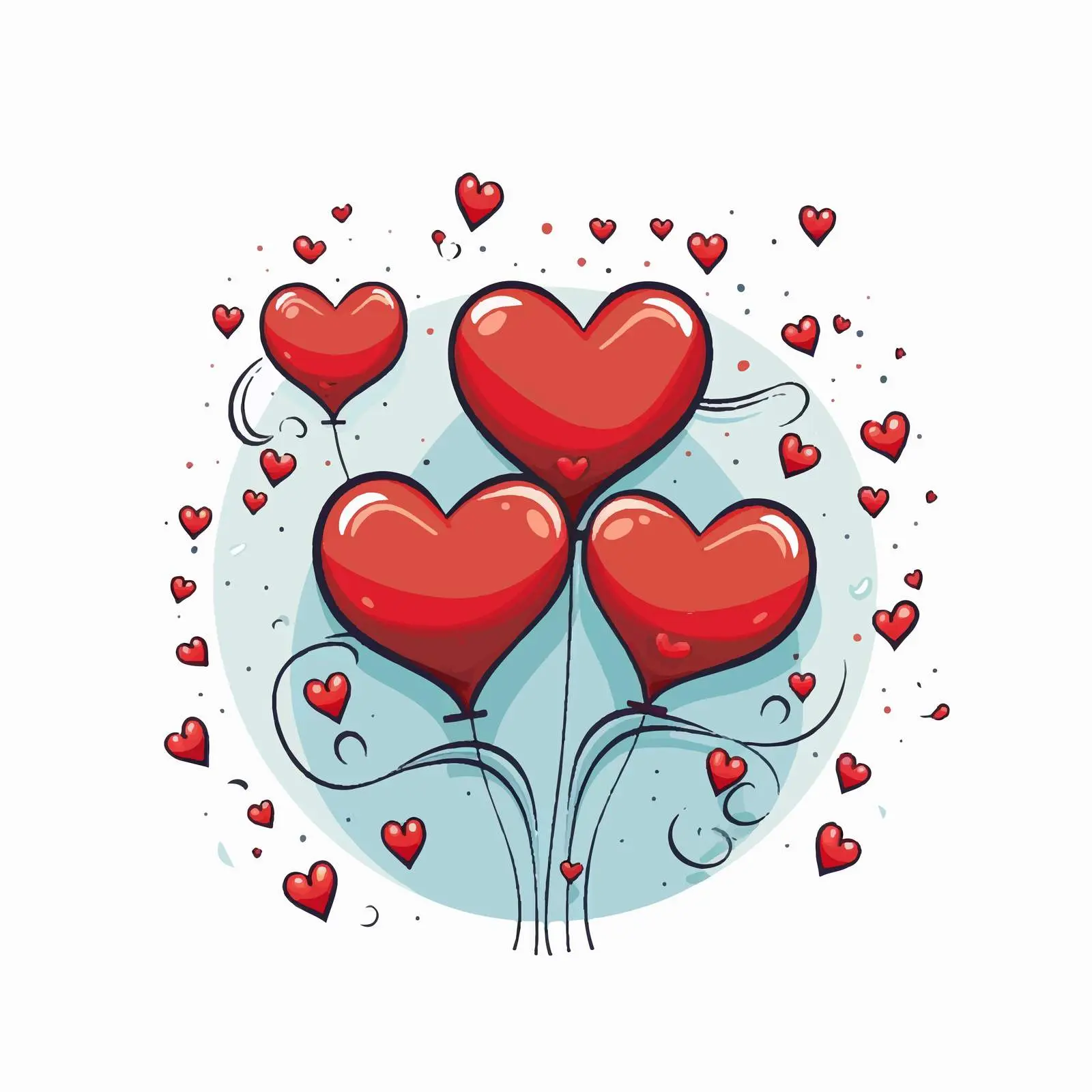 Romantic Heart Design Vector Art — free download from Dotvec