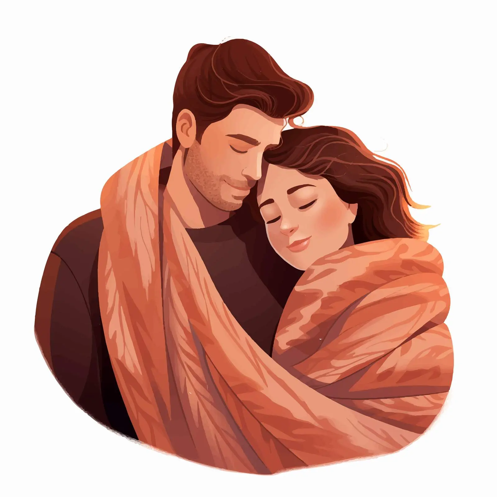 Couple Cuddling in Relaxing Embrace — free download from Dotvec