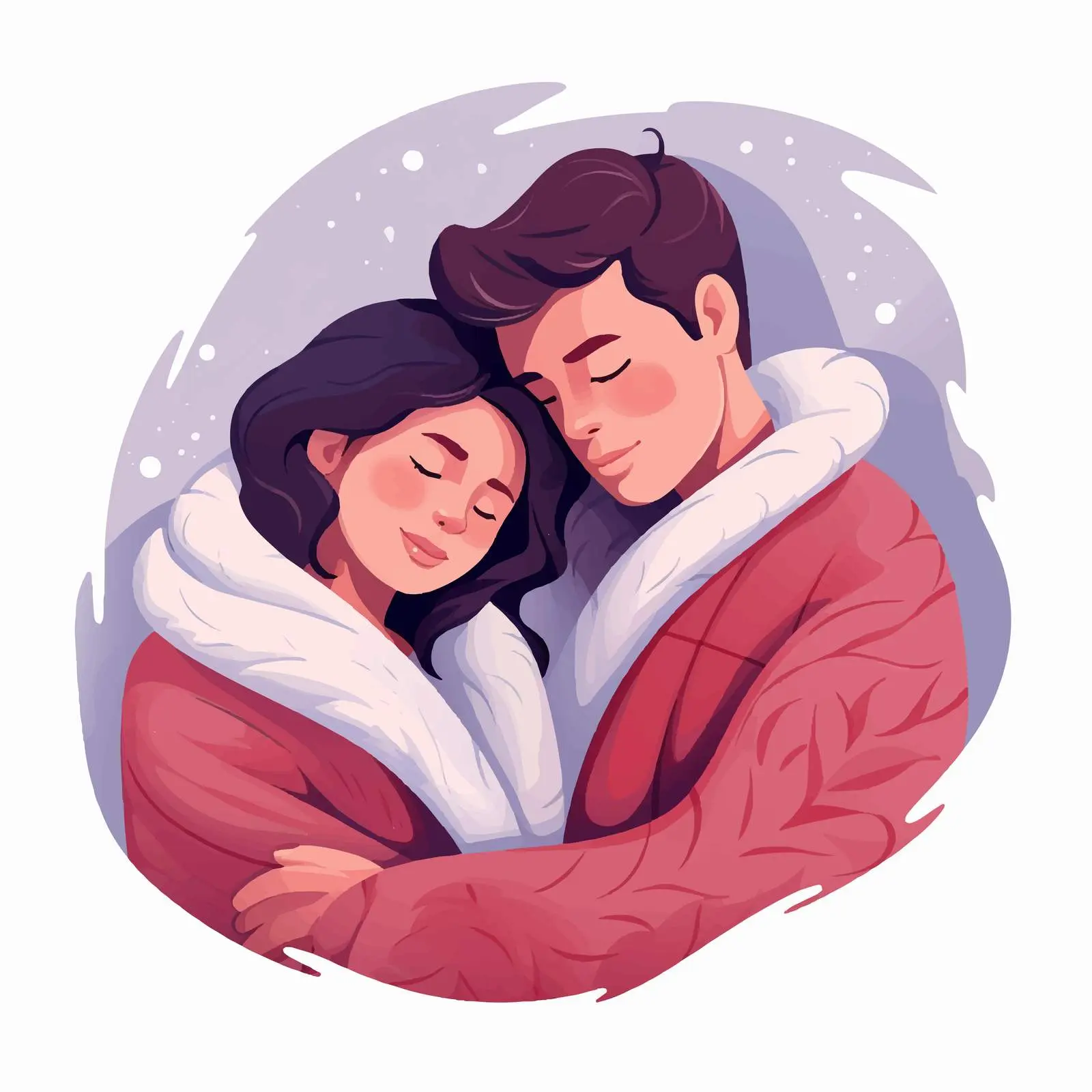 Loving Couple Cuddling Together in Peace — free download from Dotvec