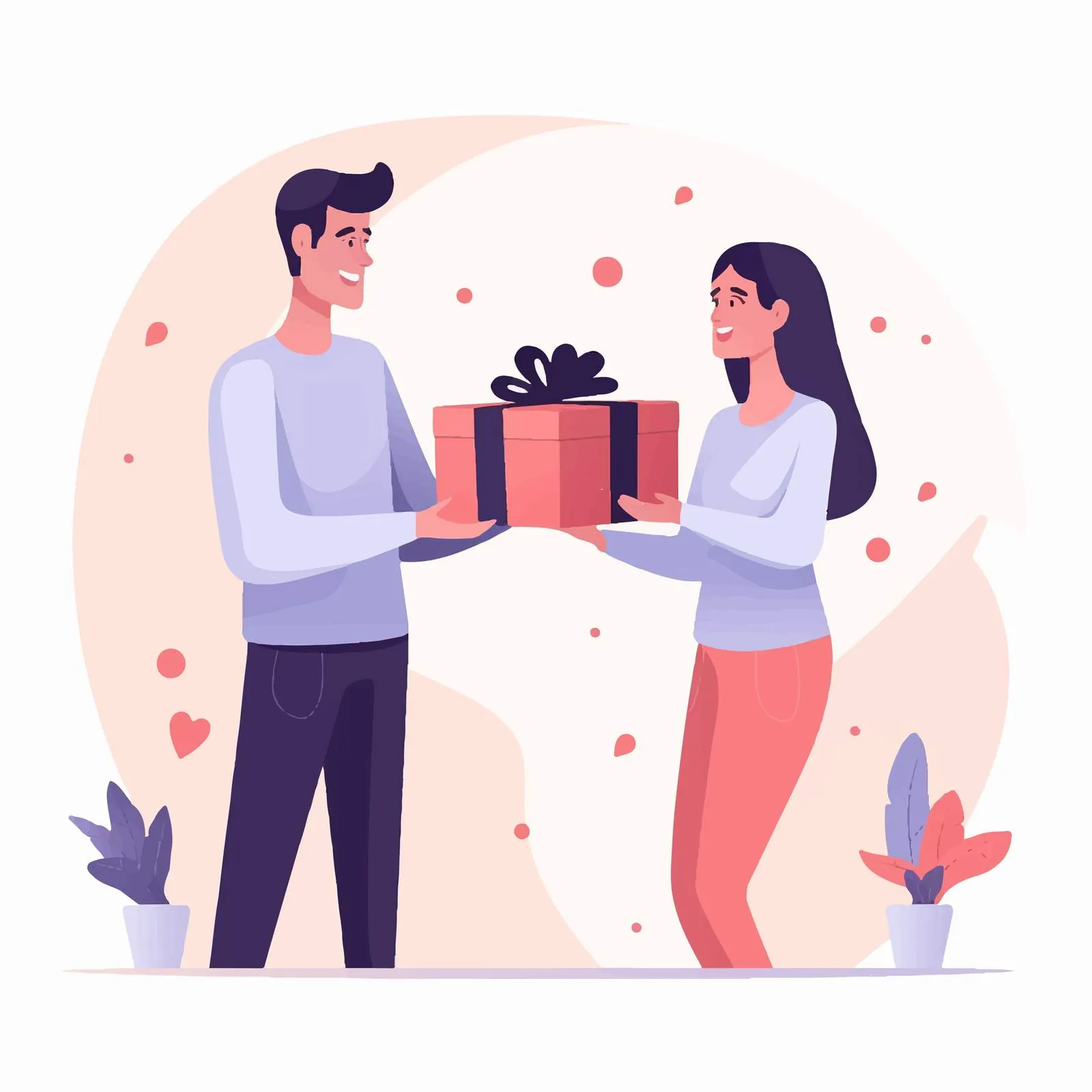 Couple Exchanging Gifts on Special Occasion — free download from Dotvec