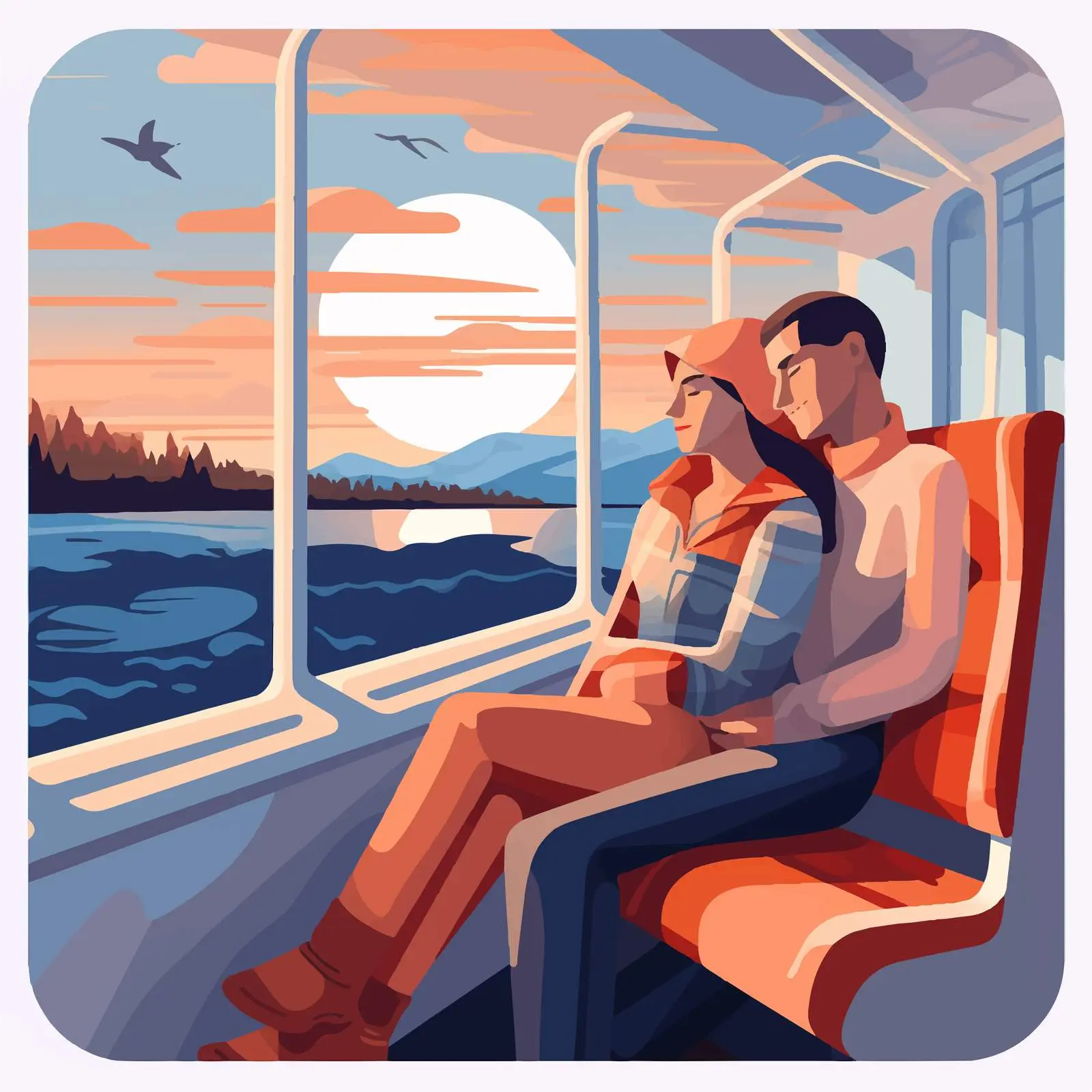 Romantic Couple in Suburban Metro — free download from Dotvec