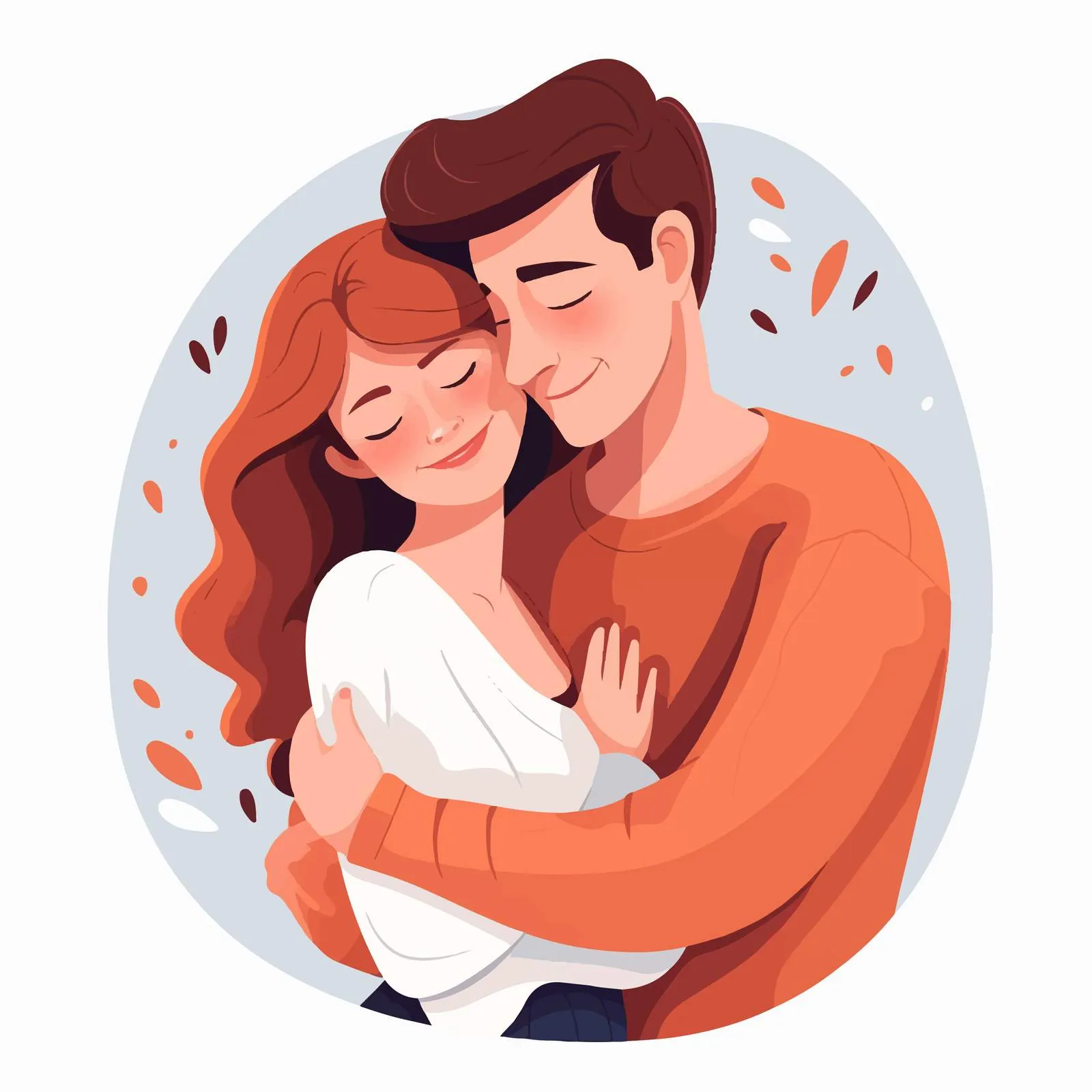 Loving Couple Embracing in Harmony — free download from Dotvec