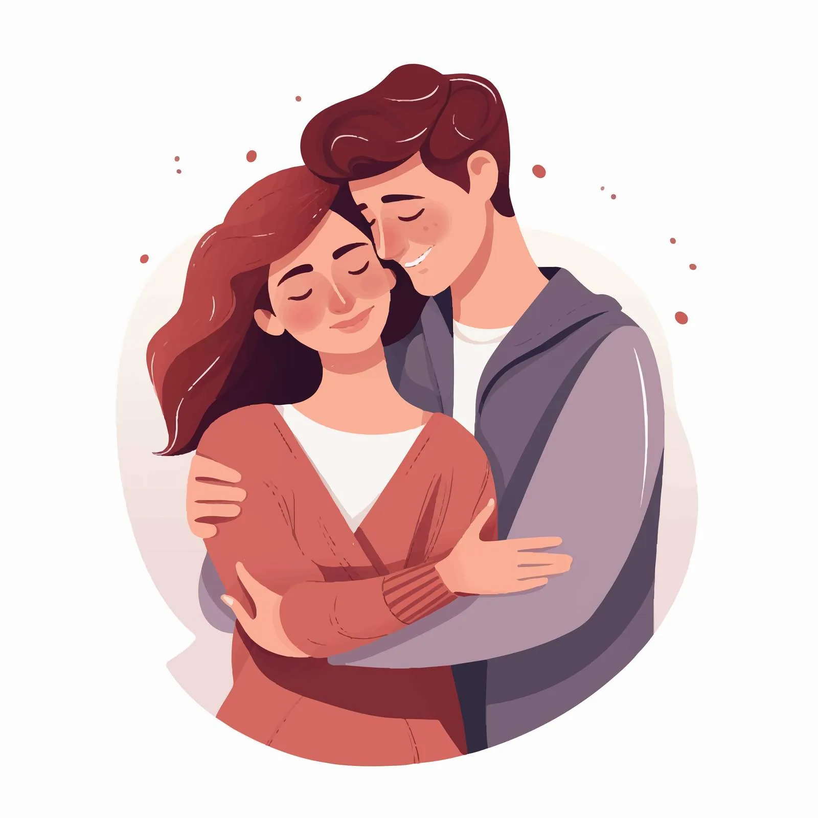 Loving Couple Embracing in Affectionate Hug — free download from Dotvec