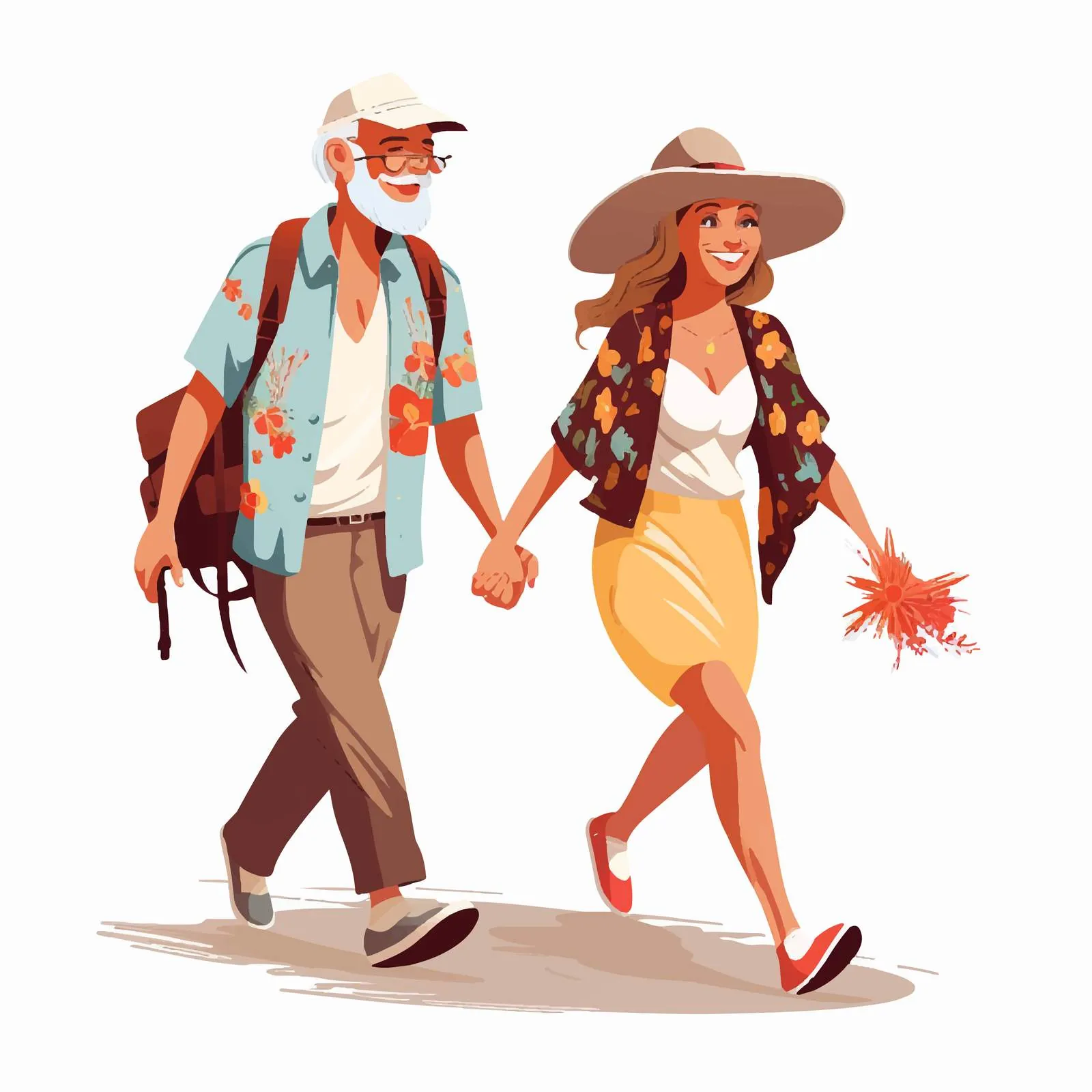 Couple Holding Hands Walking Together — free download from Dotvec