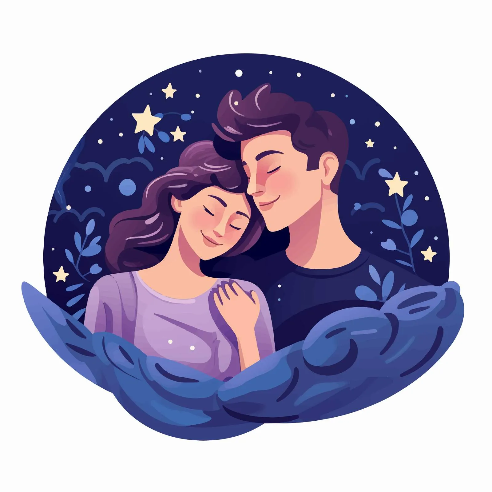 Couple Embracing While Sleeping at Night – free privacy image from Dotvec