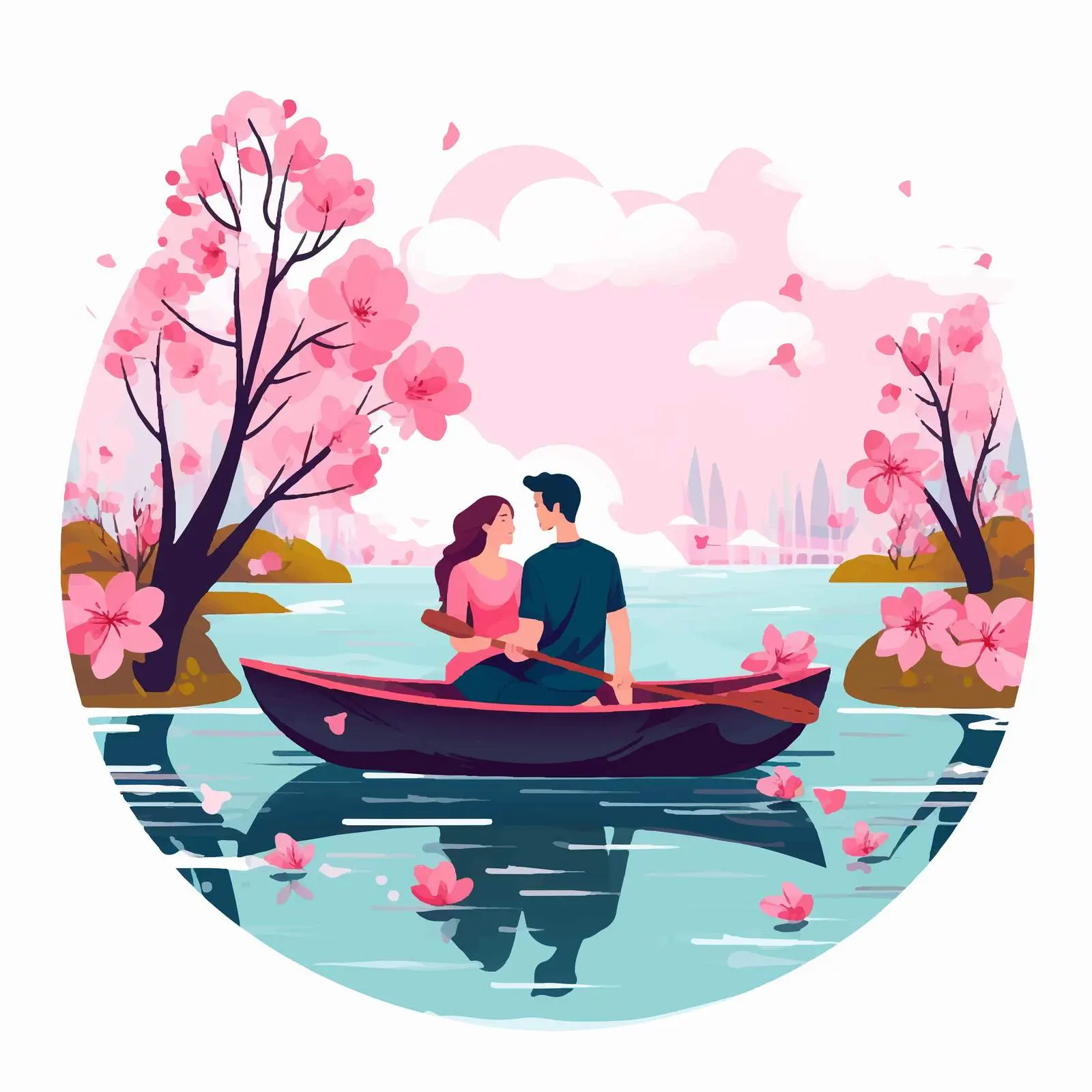 Romantic Couple in Spring Nature Setting — free download from Dotvec