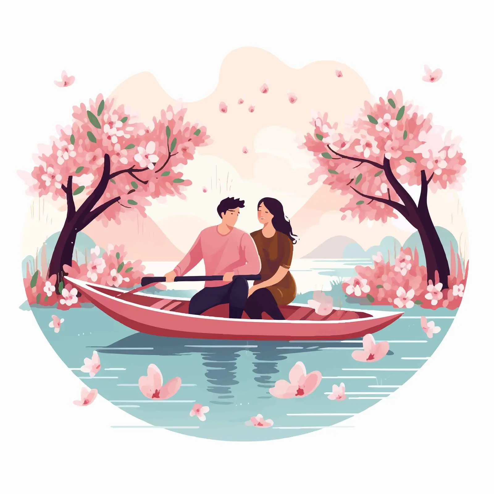 Romantic Spring Couple in Nature — free download from Dotvec