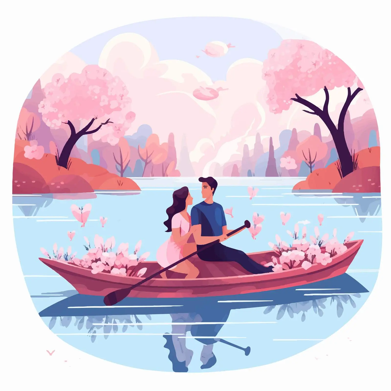 Romantic Couple in Spring Nature — free download from Dotvec
