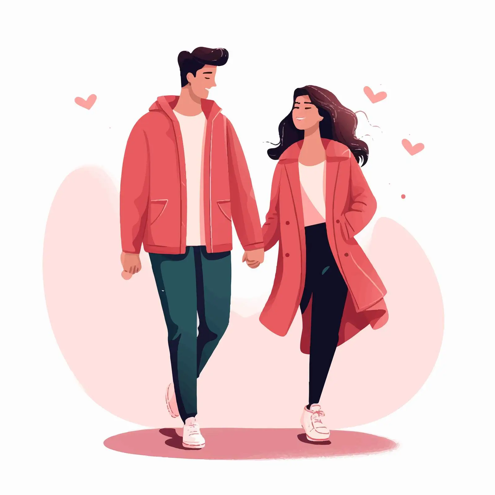 Romantic Couple Vector for Valentine's Day — free download from Dotvec